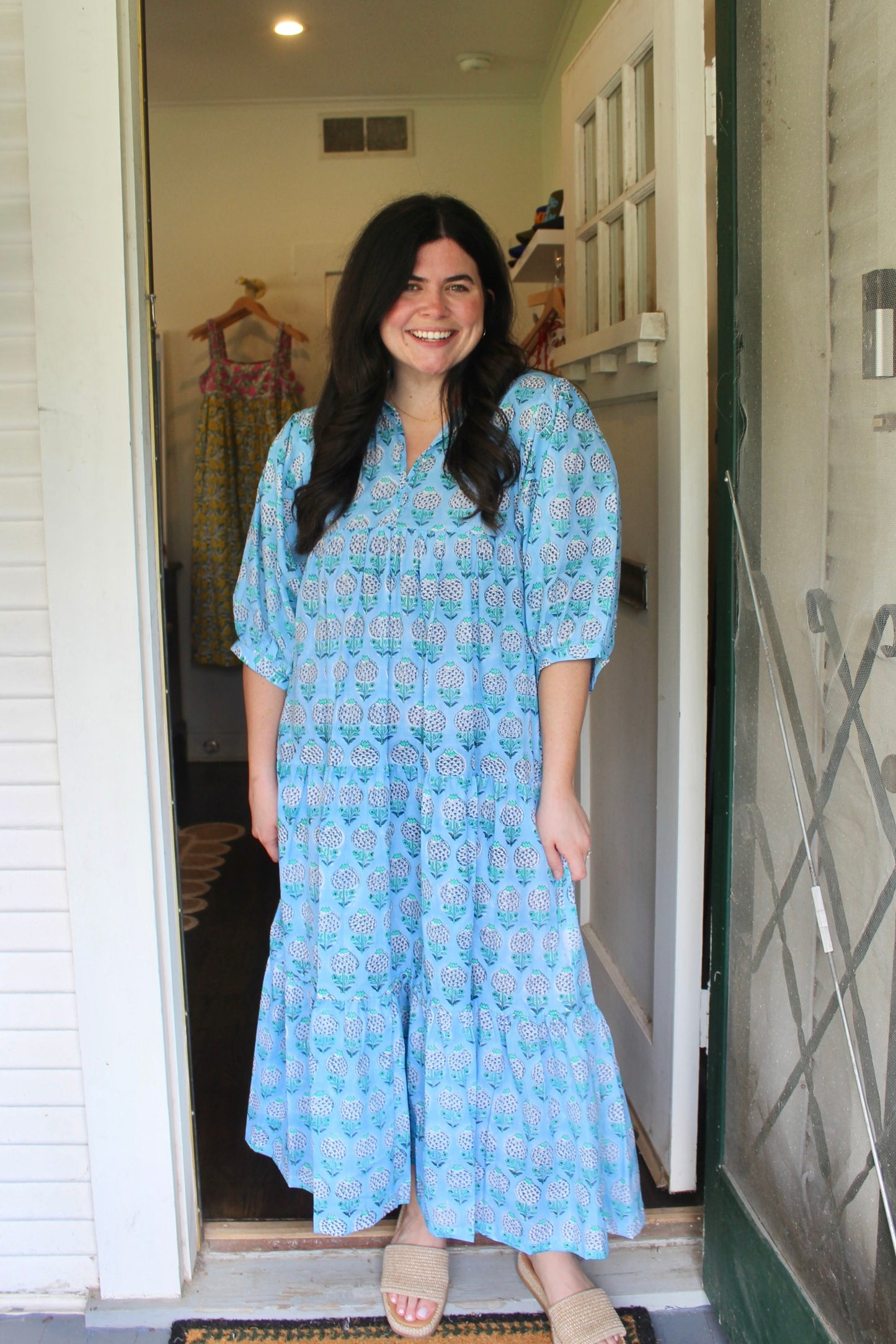 Blue Hydrangea Palmetto Dress