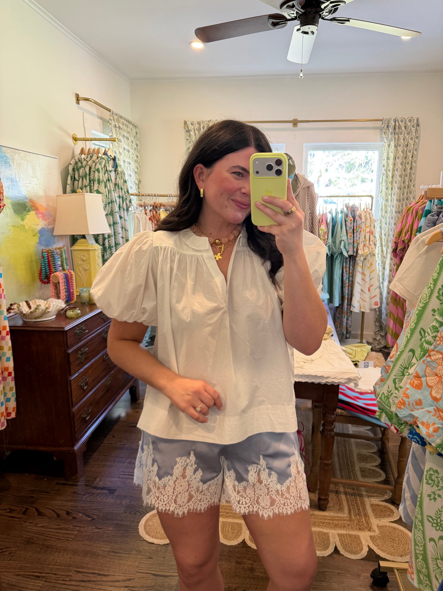 Periwinkle Lace Shorts