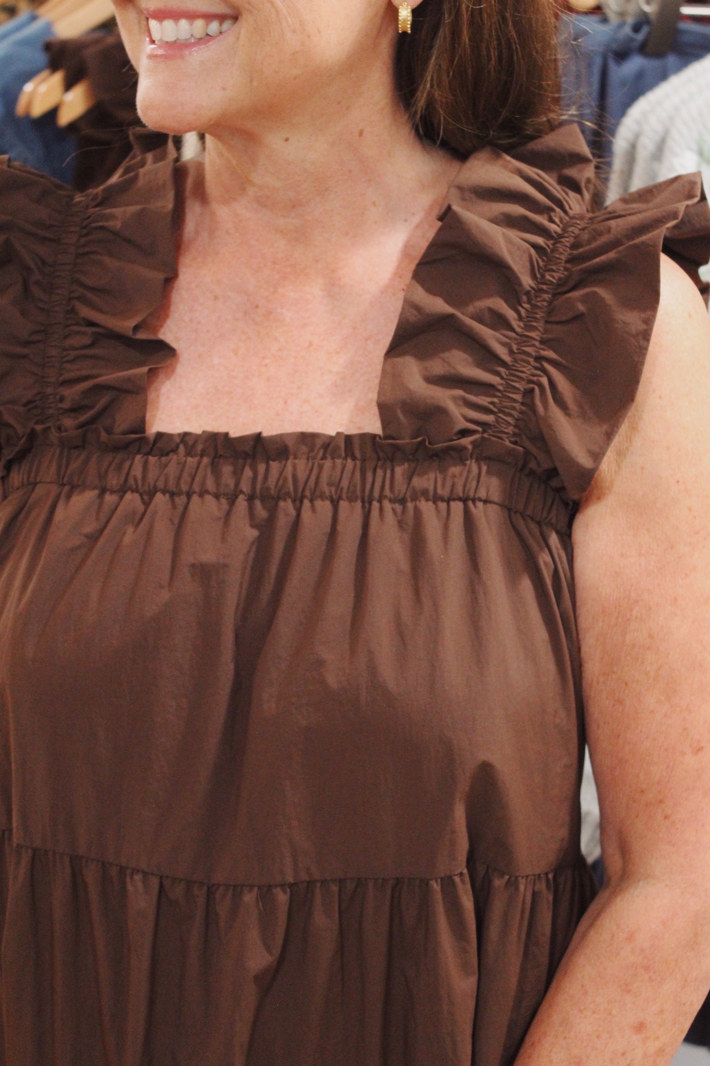 Brown Flutter Midi