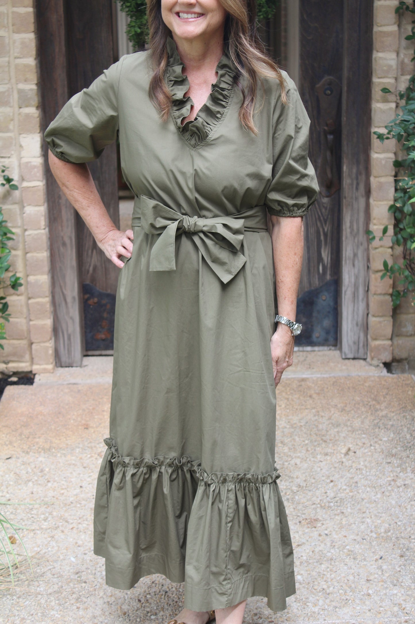 Kit Midi Dress Olive