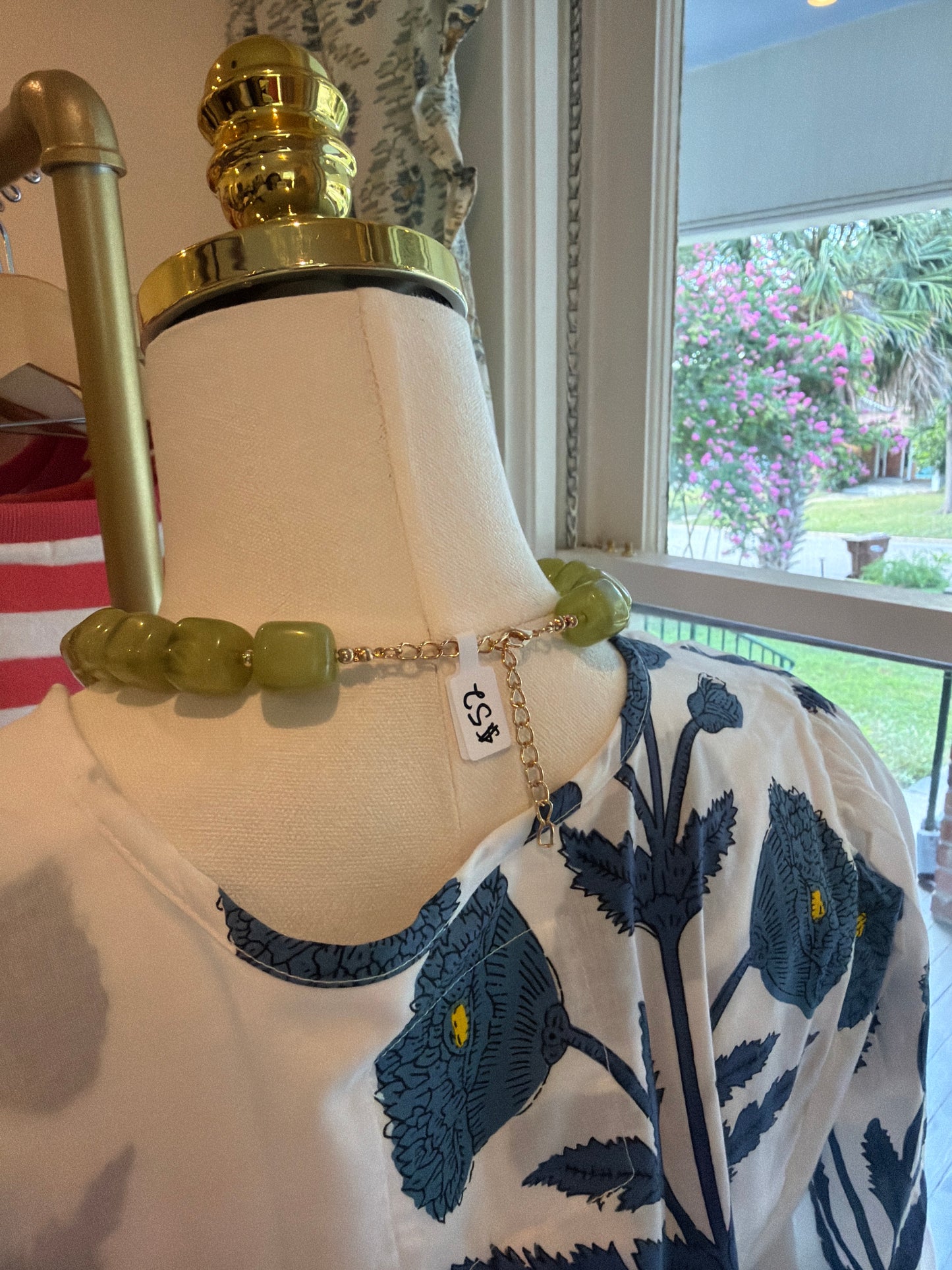 Green Cube Neckalce