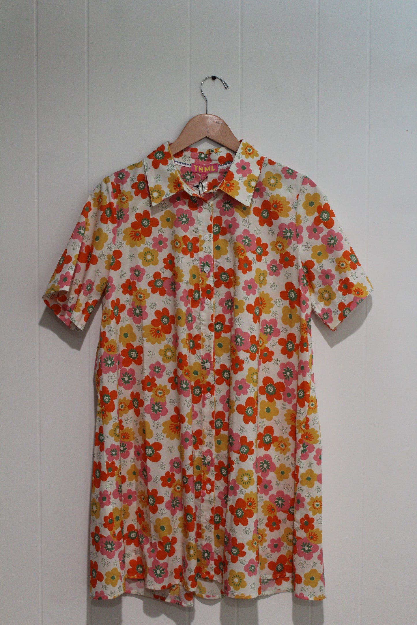 Button Up Floral Dress