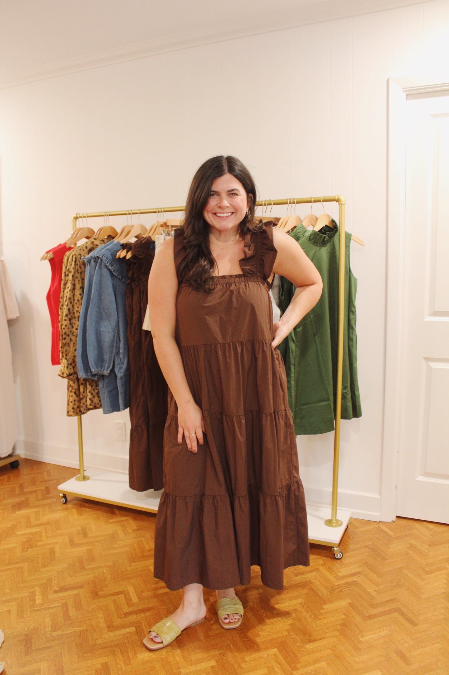 Brown Flutter Midi
