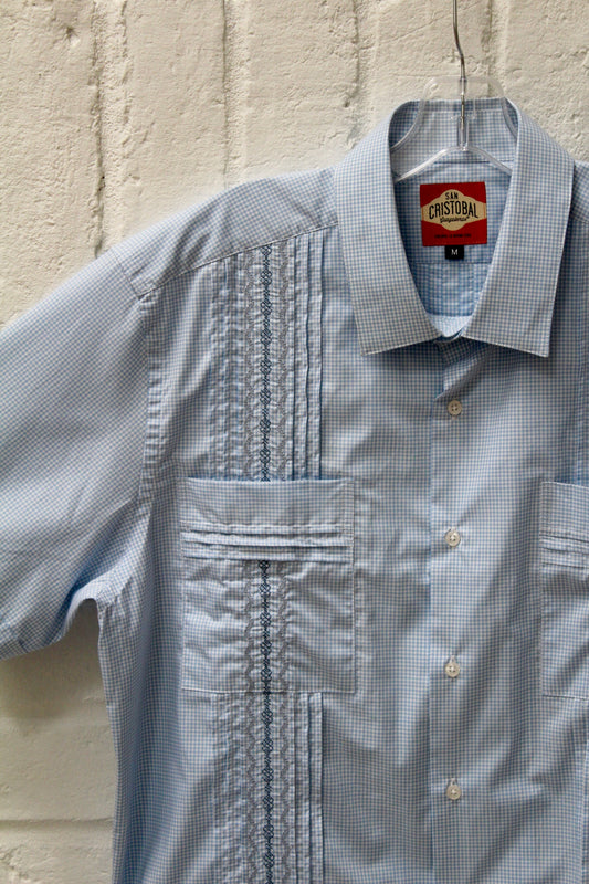Monterey Classic Guayabera - Lagoon Blue / Slate