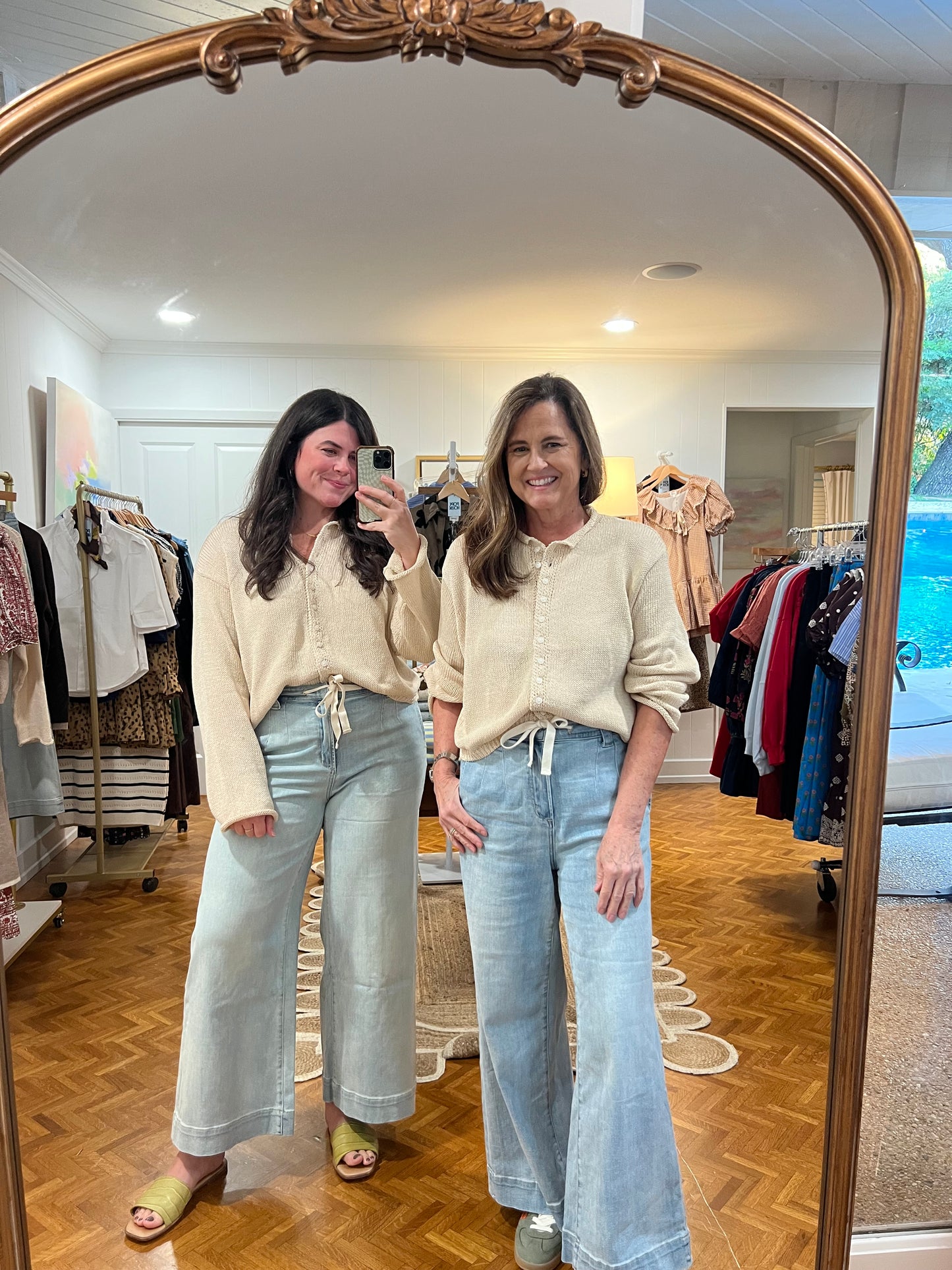 Tie Front Jeans