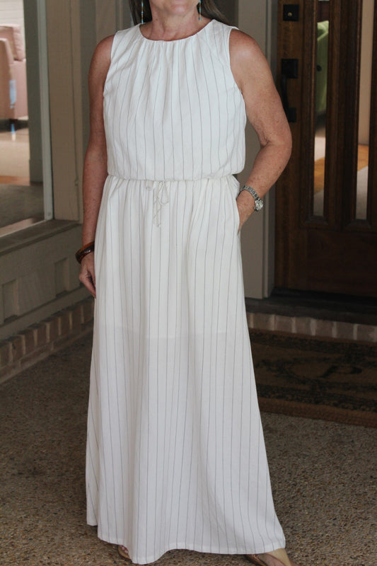 Ivory Thin Stripe Set