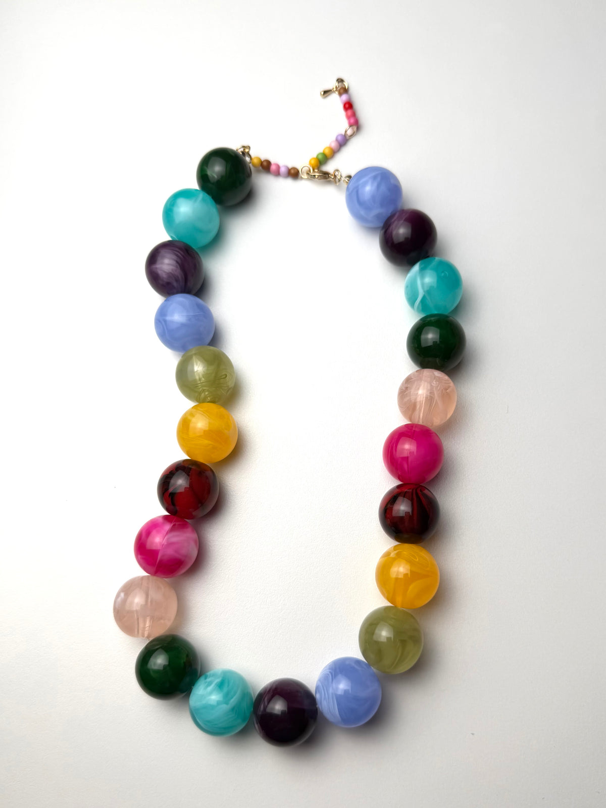 Jewel Tone Bubble Necklace
