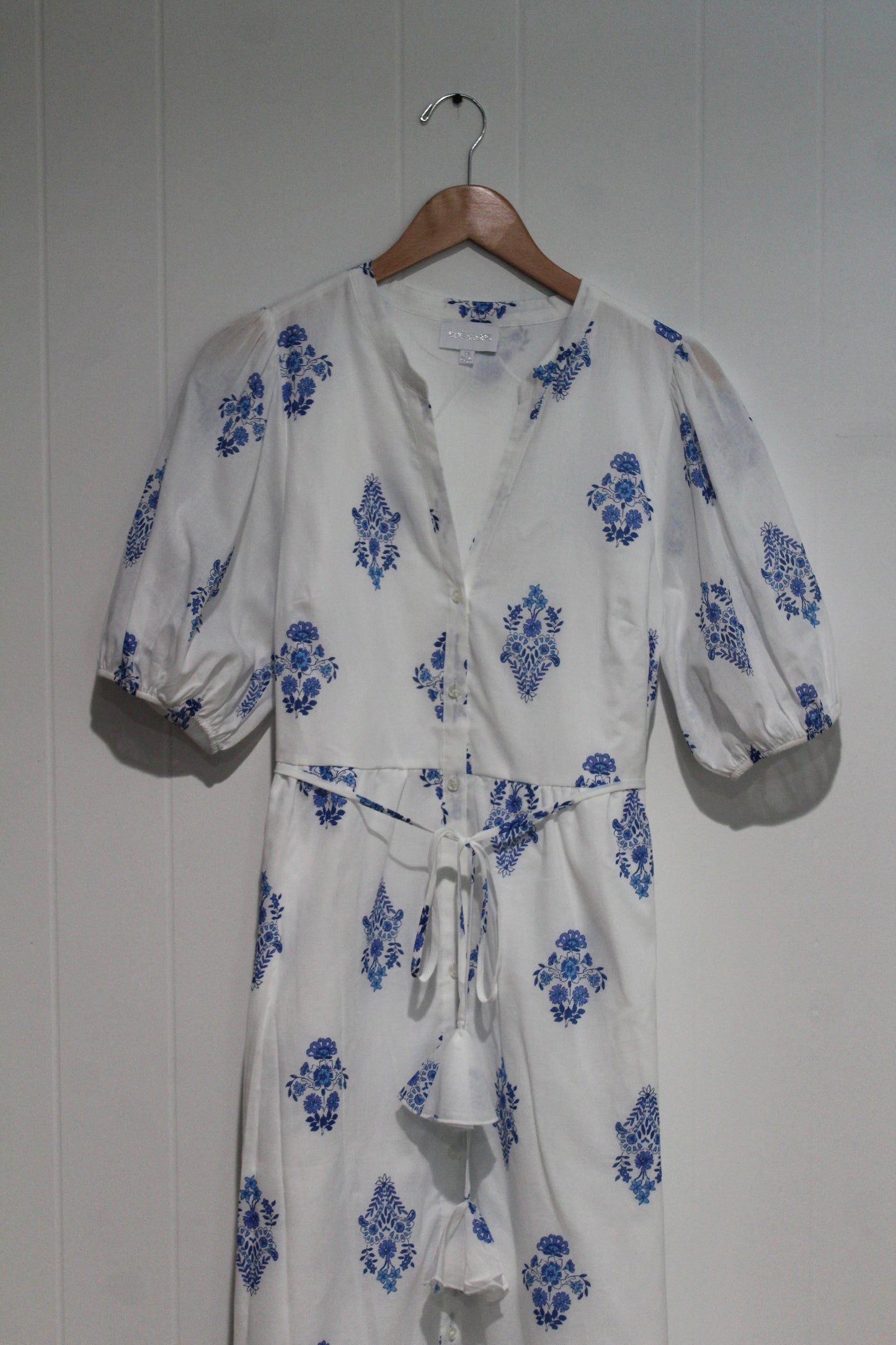 White Button Down Midi Dress