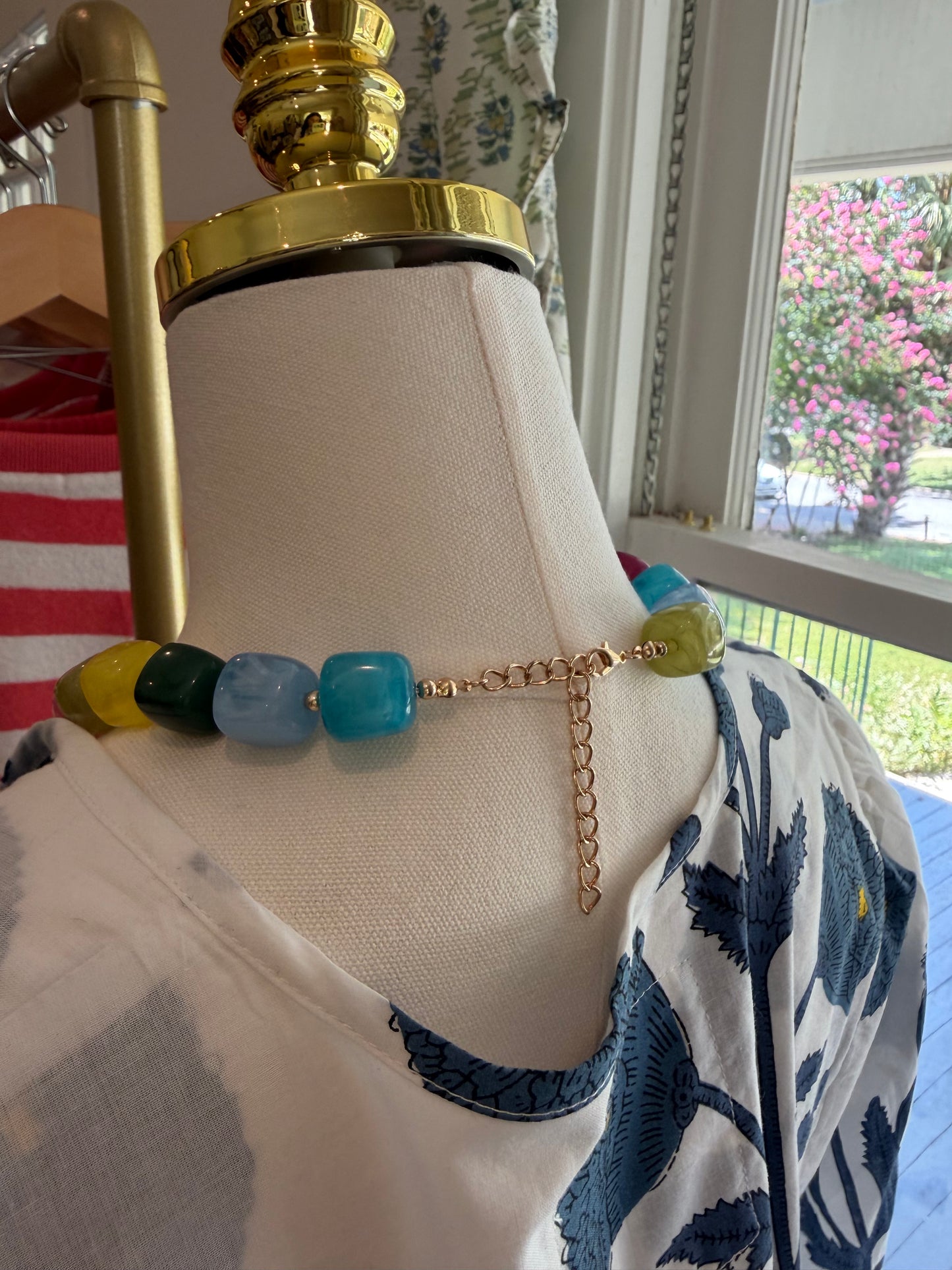 Rainbow Cube Necklace