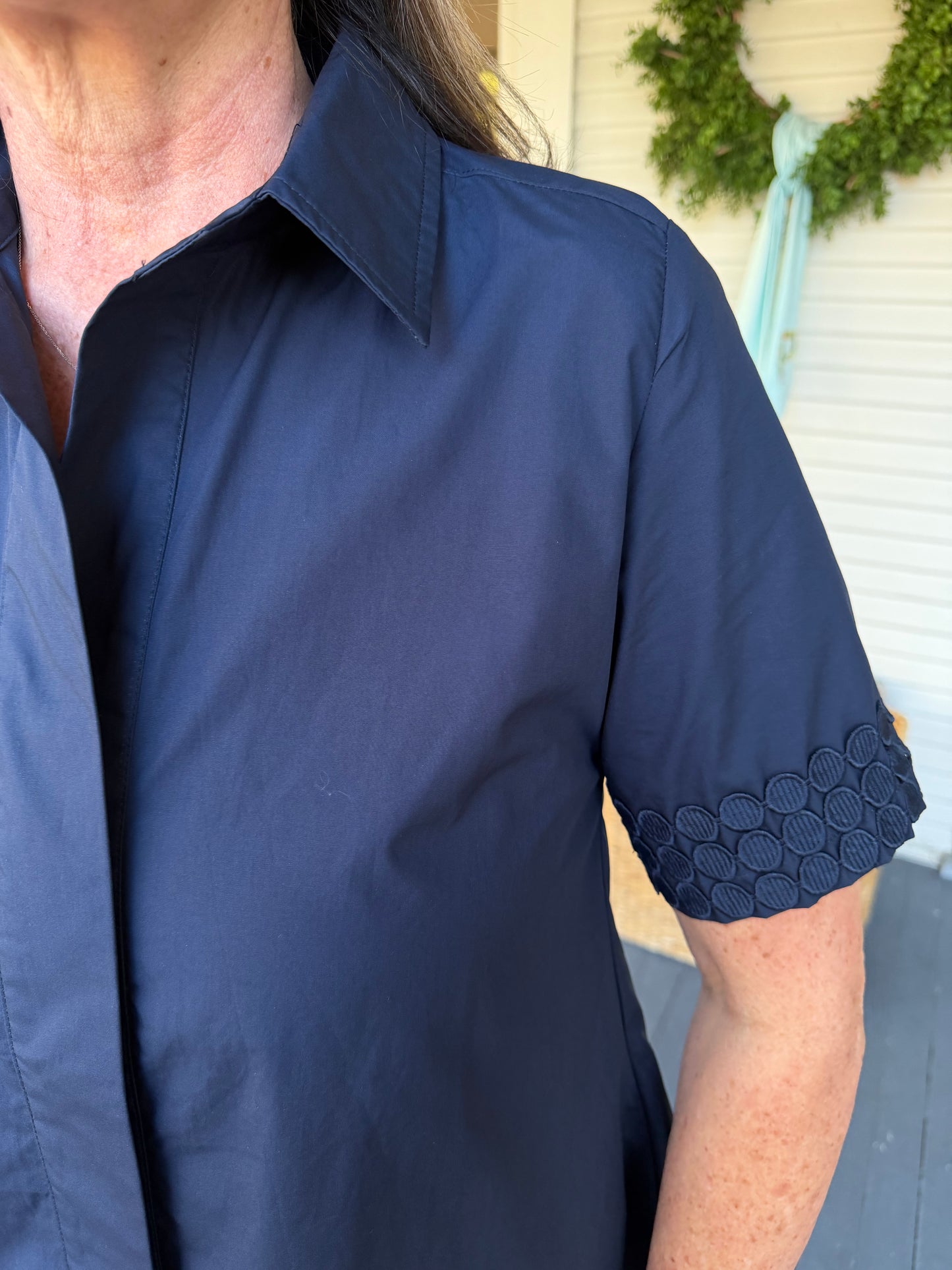 Caryn Lawn Navy Dress