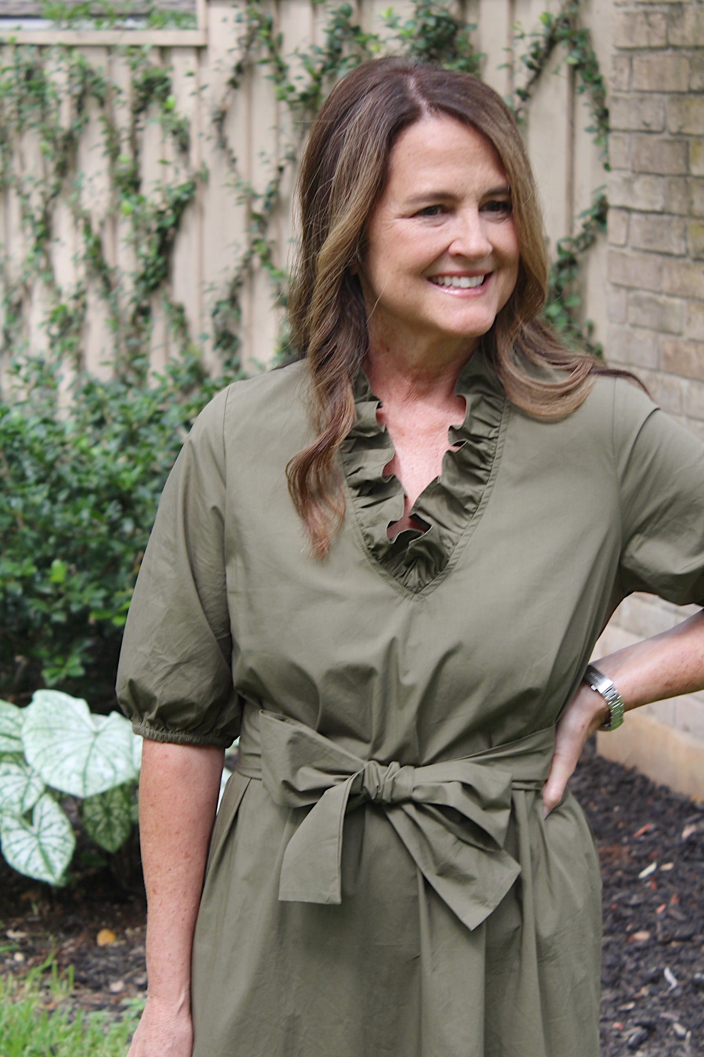 Kit Midi Dress Olive