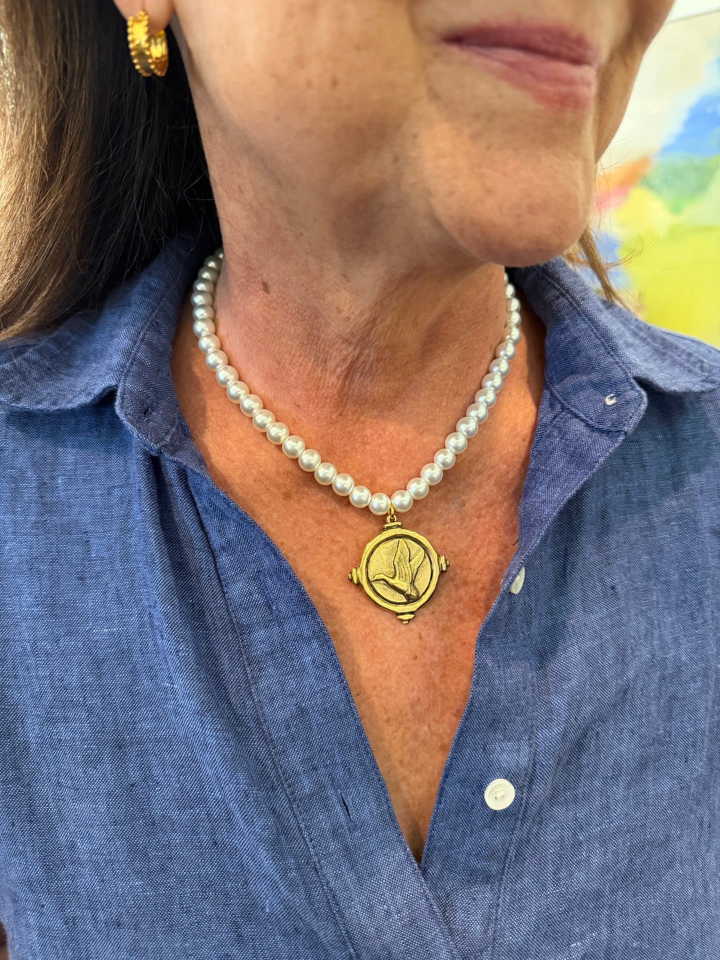 Pearl Duck Necklace
