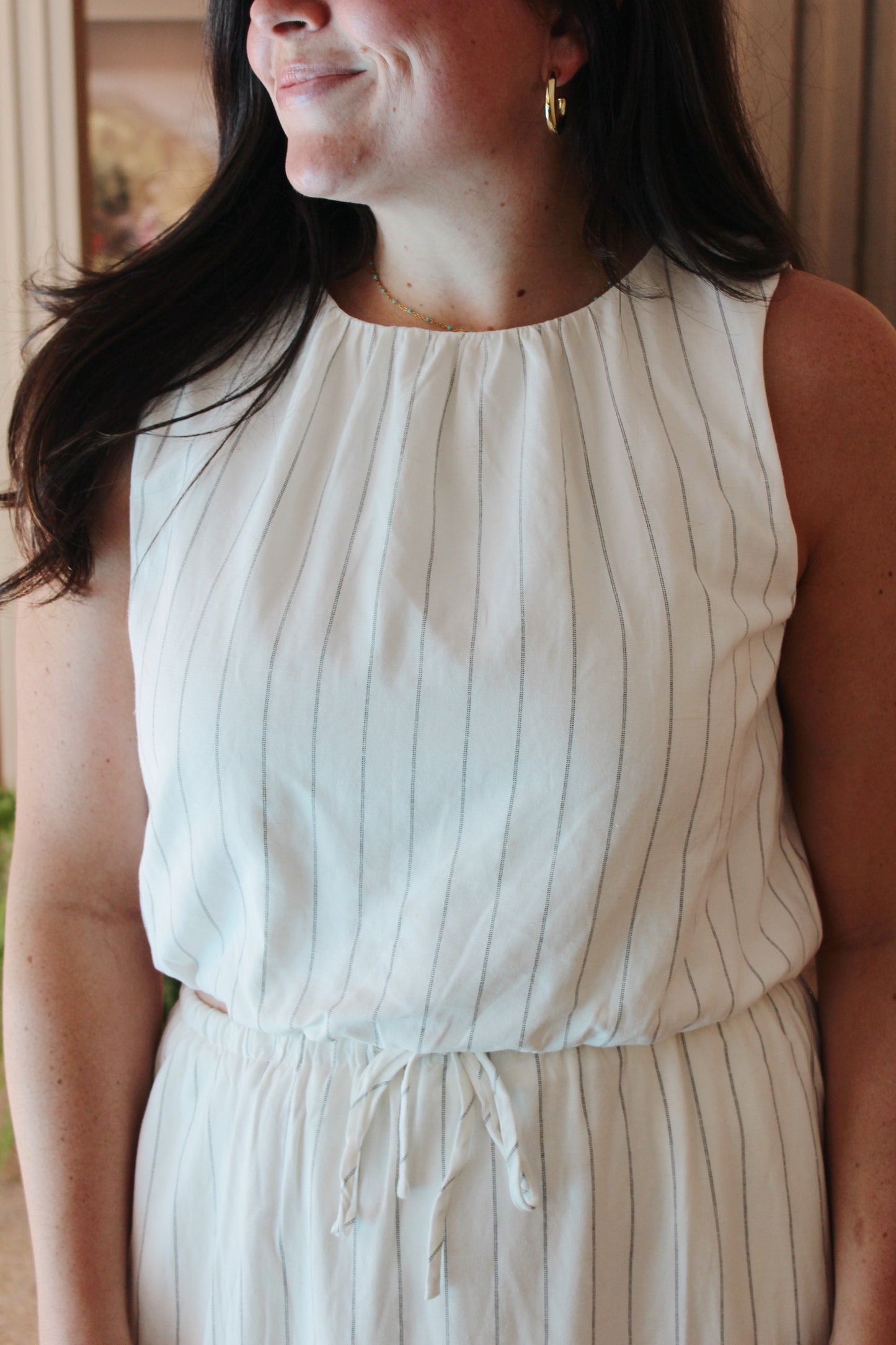 Ivory Thin Stripe Set