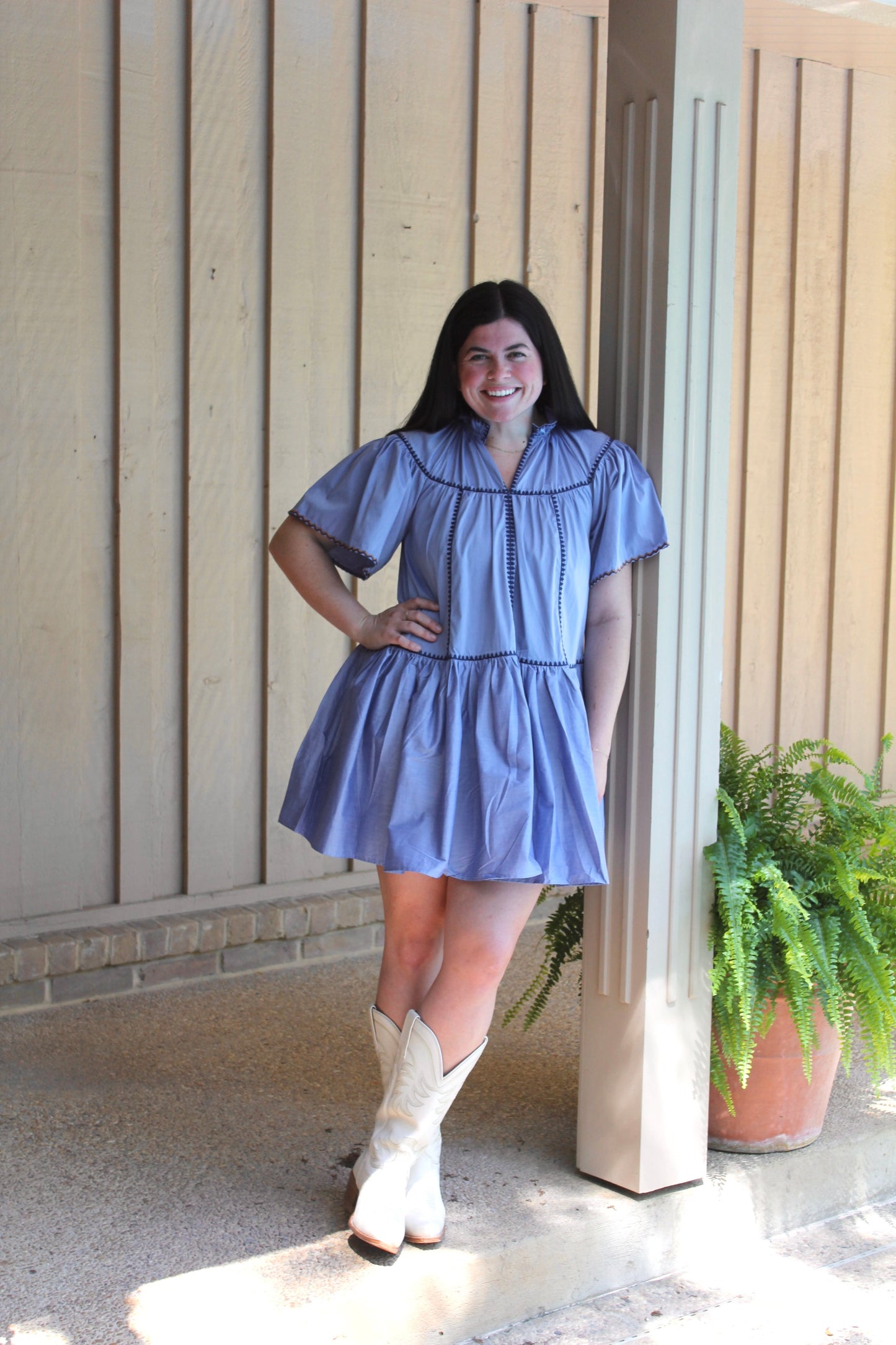 Blue Tier Dress