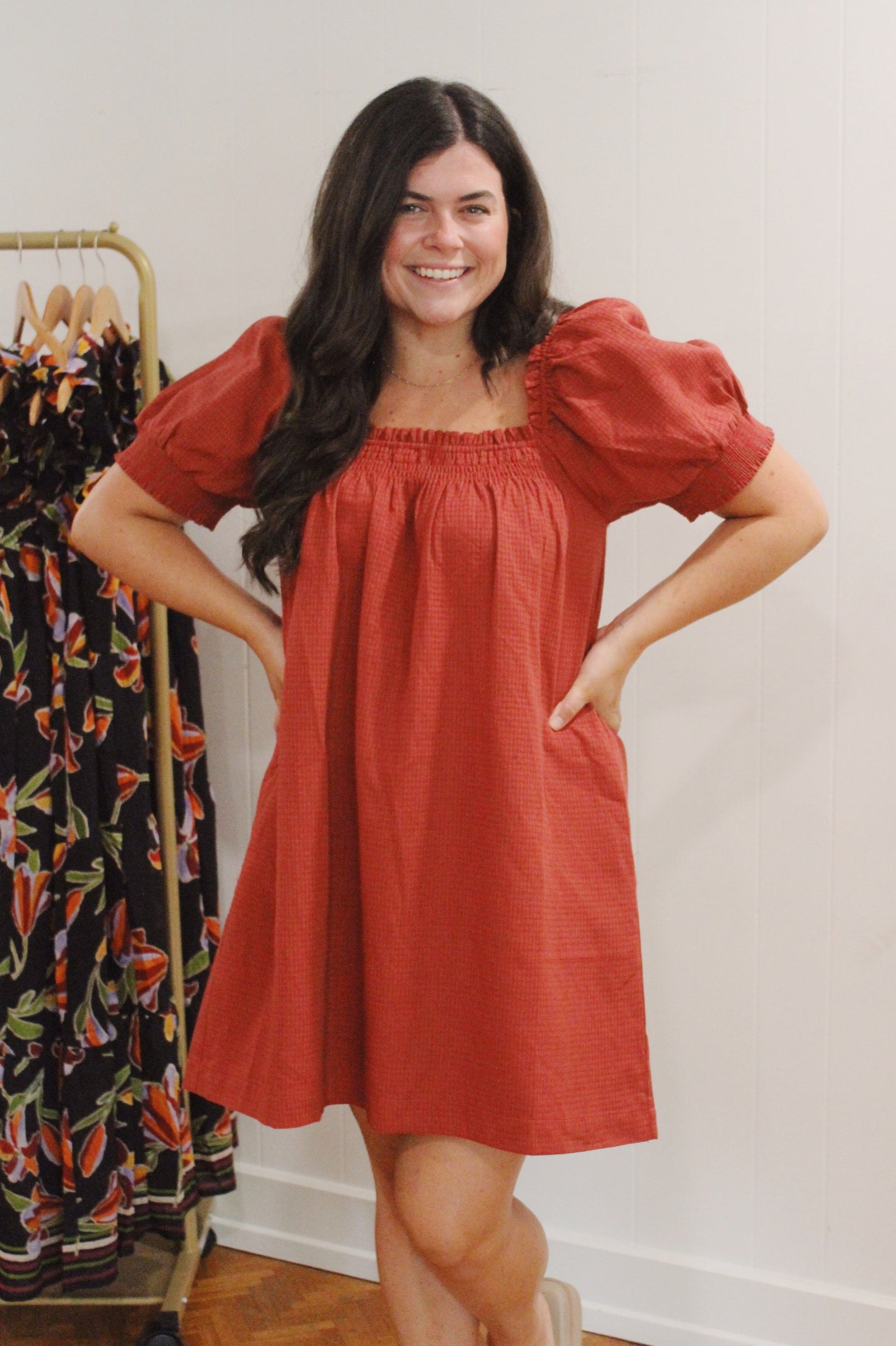 Rust Mini Dress