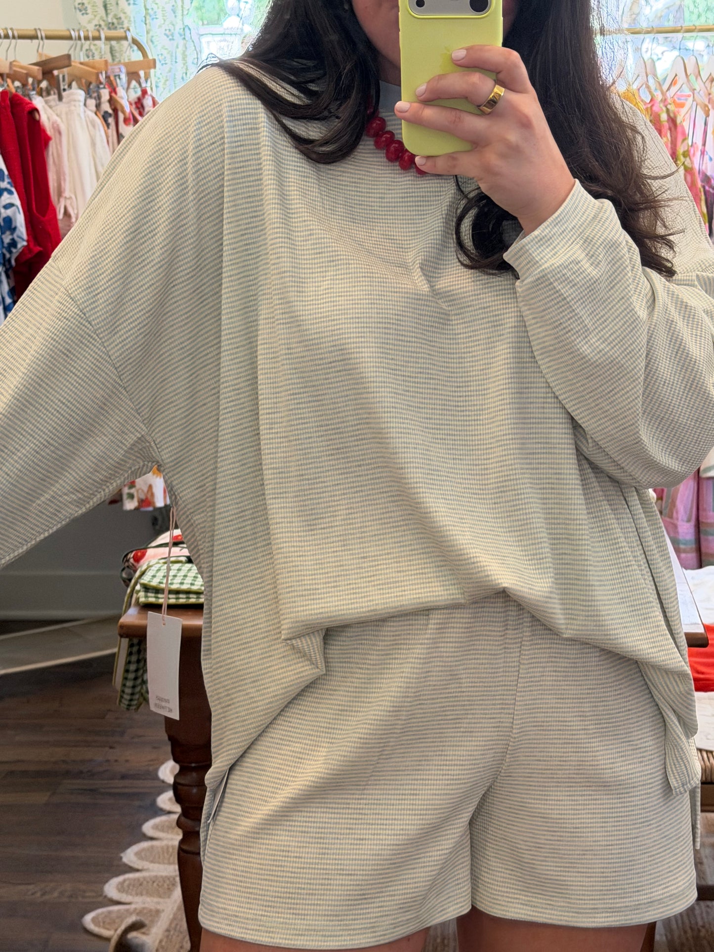 Baby Blue Ribbed Top