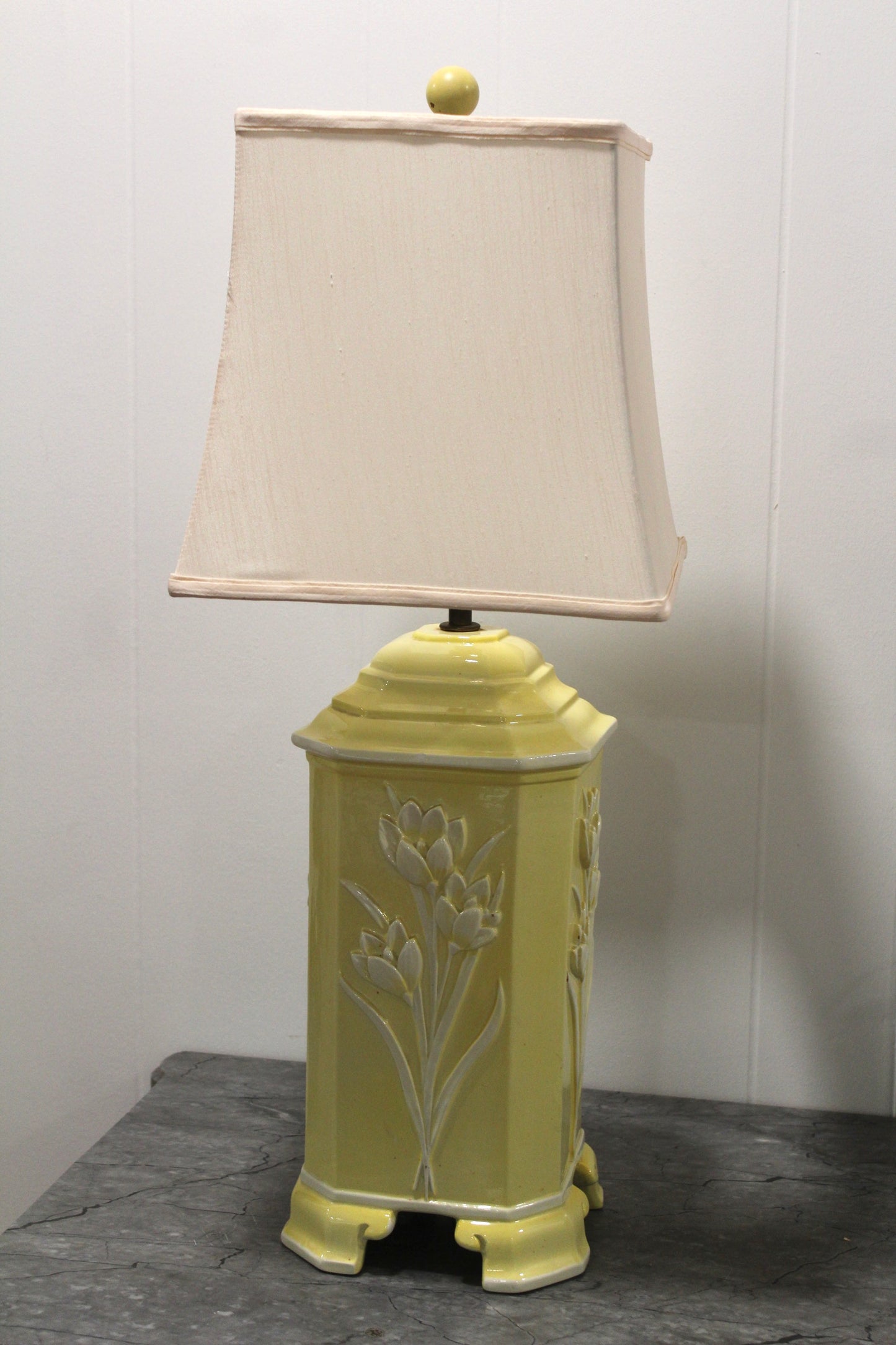 Vintage Yellow Tulip Lamp