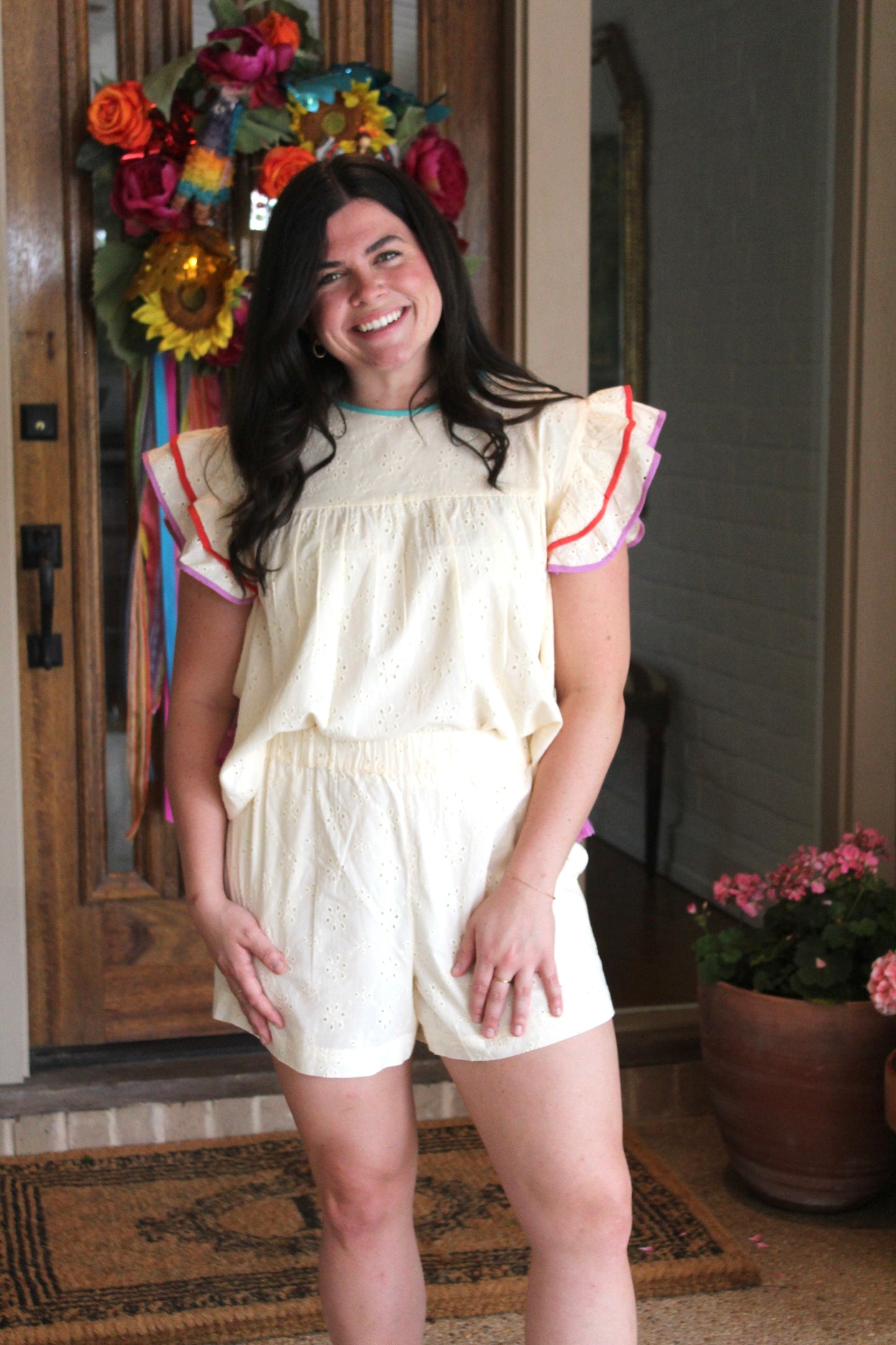 Ivory Eyelet Lottie Top