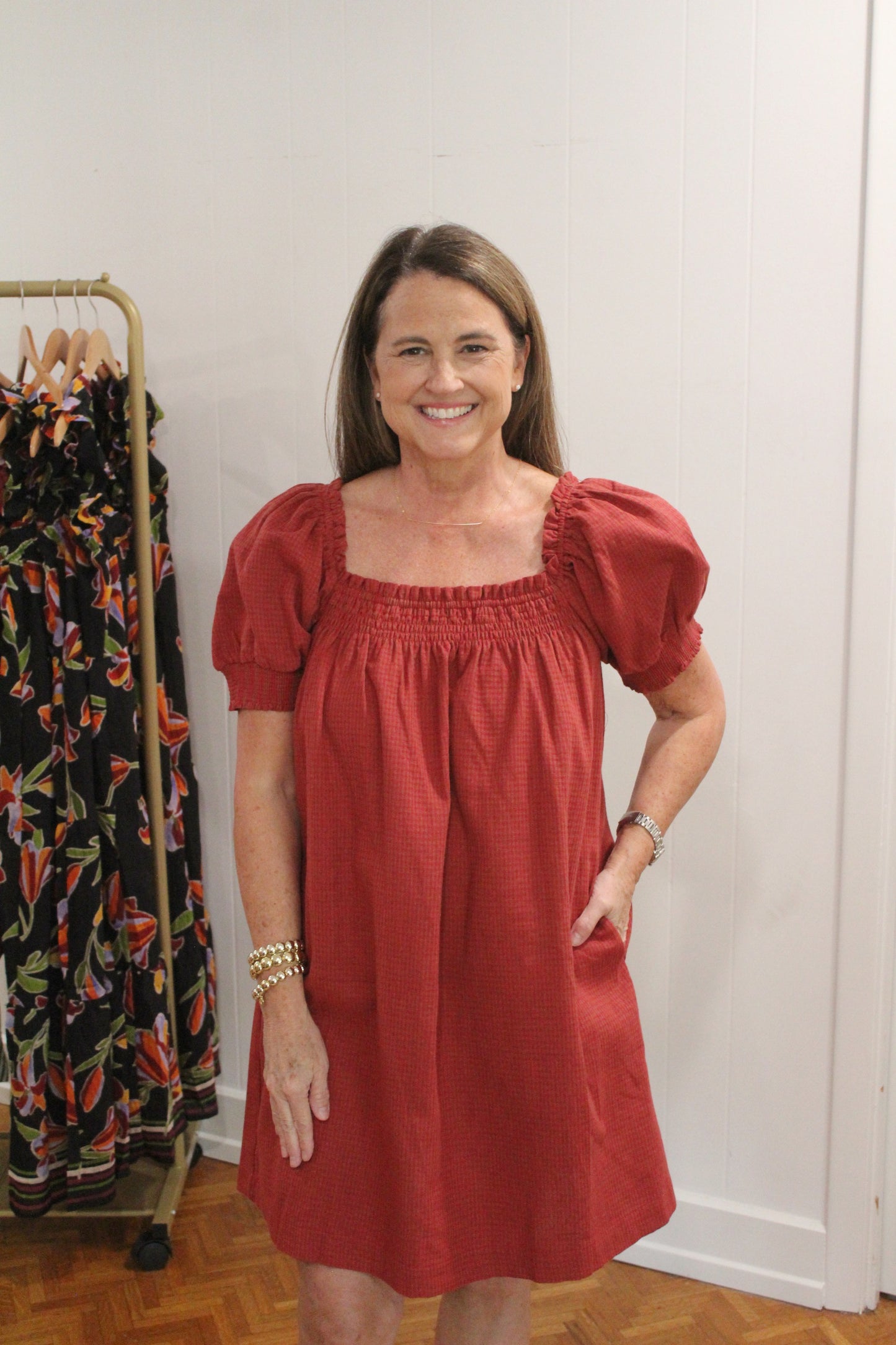Rust Mini Dress