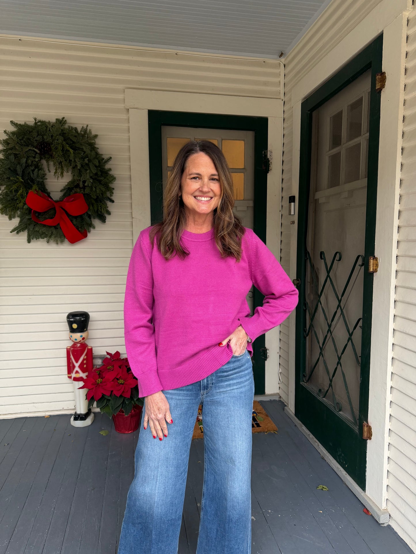 Magenta Pullover