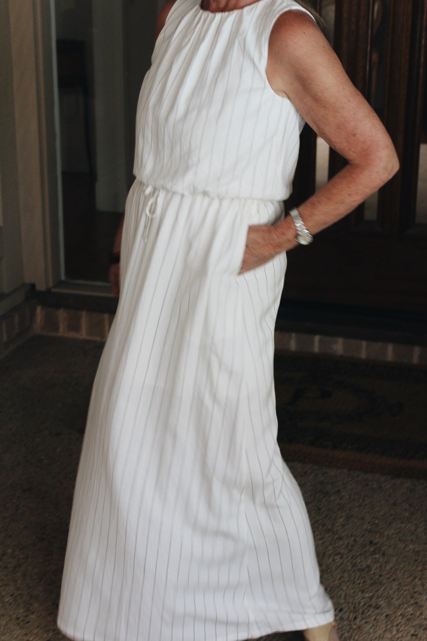 Ivory Thin Stripe Set