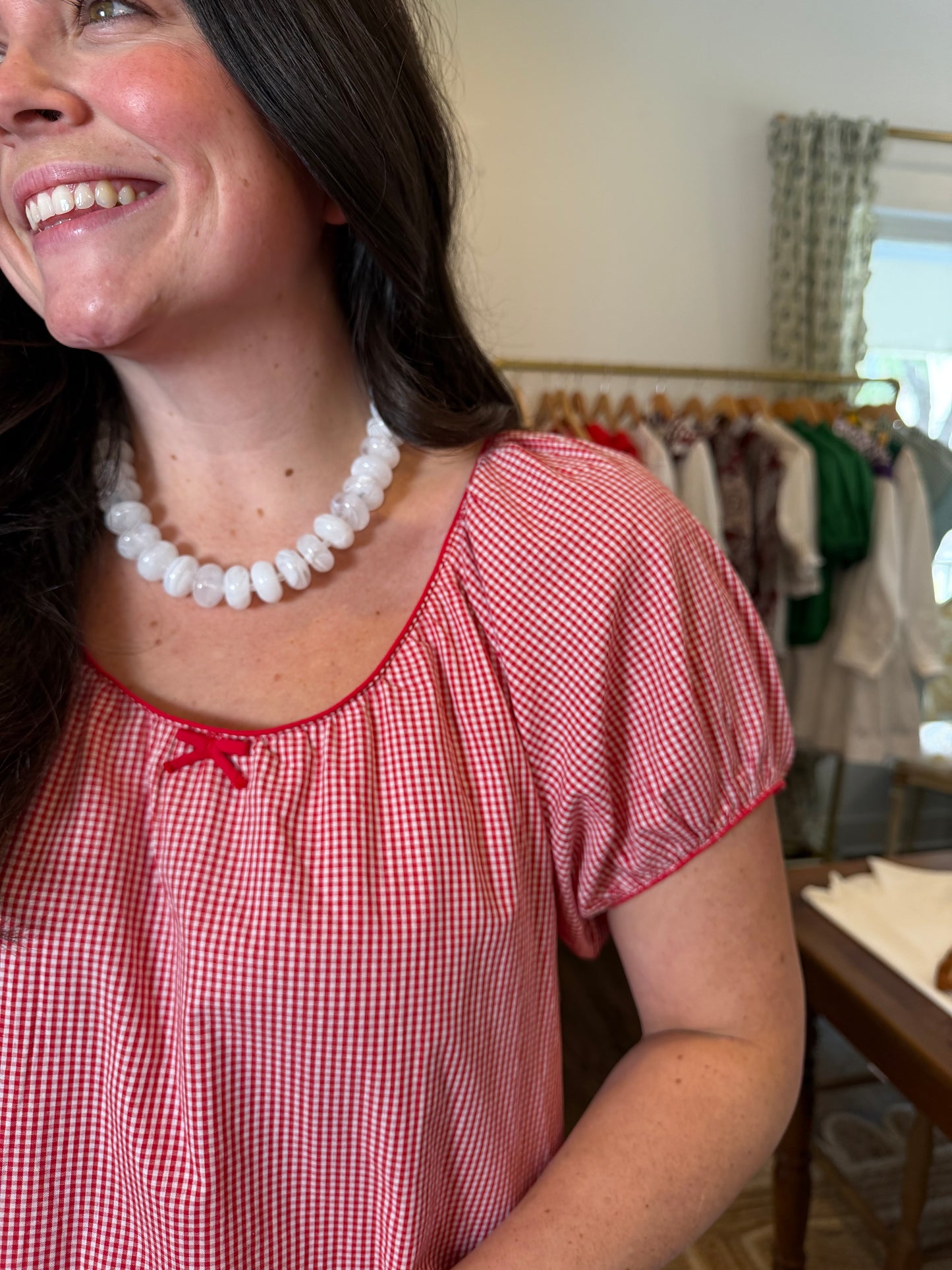 Gingham Babydoll Dress