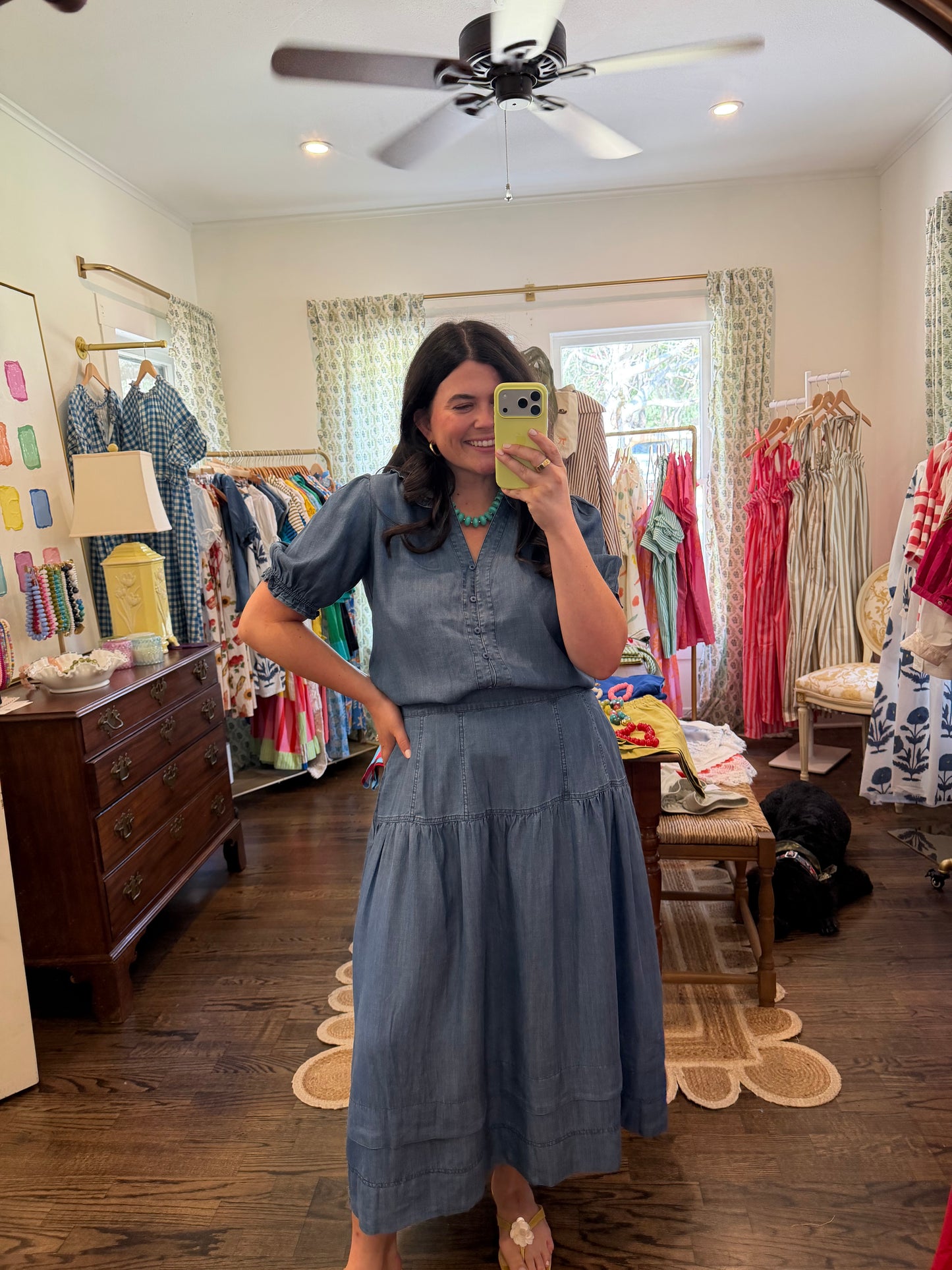 Chambray Denim Skirt
