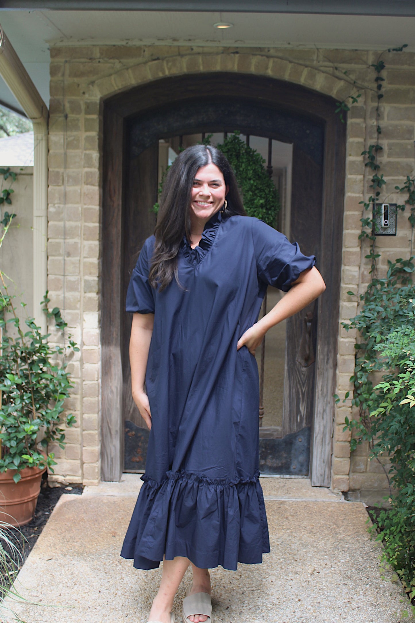 Kit Midi Dress Navy