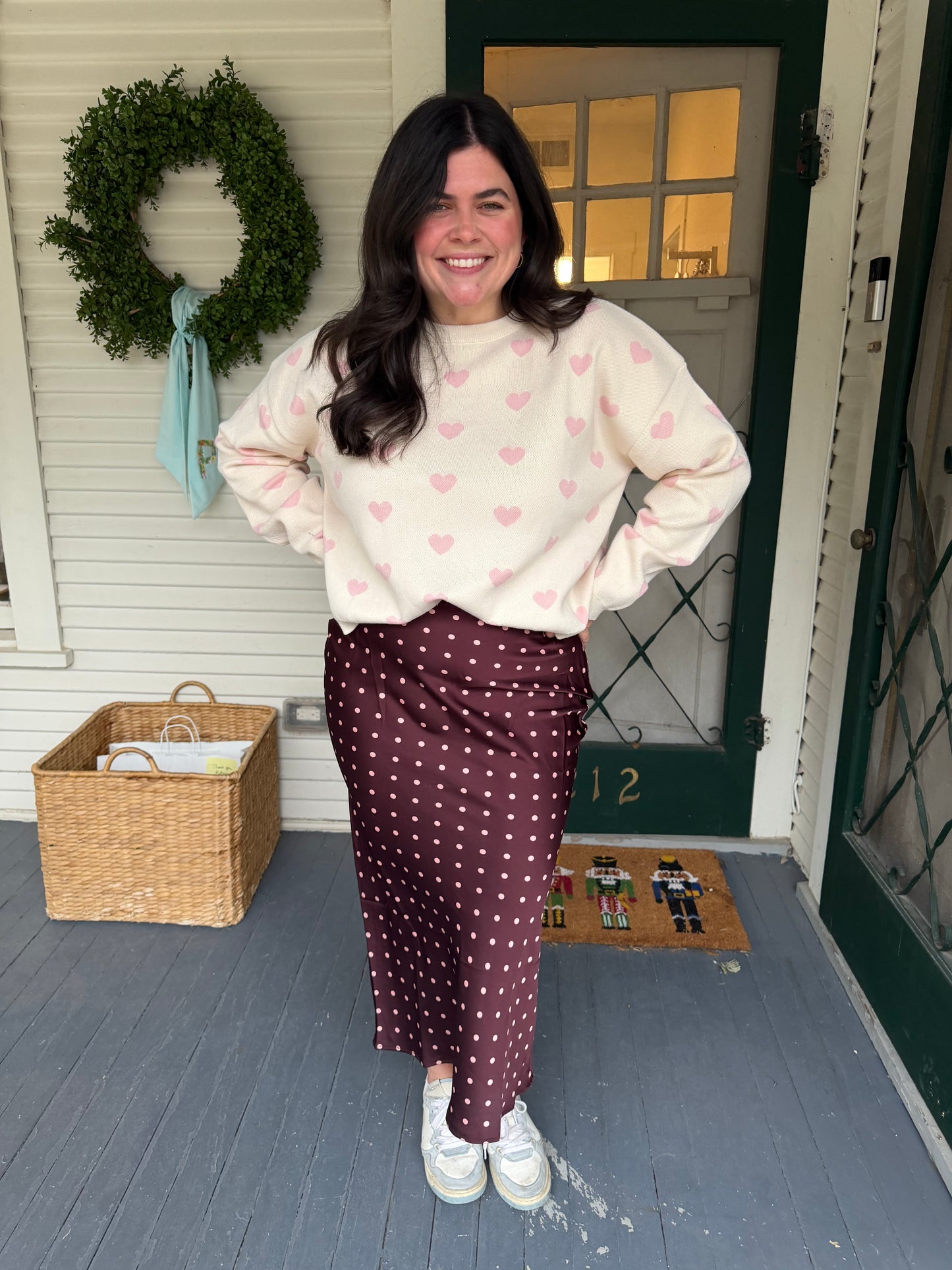 Dotty Satin Skirt