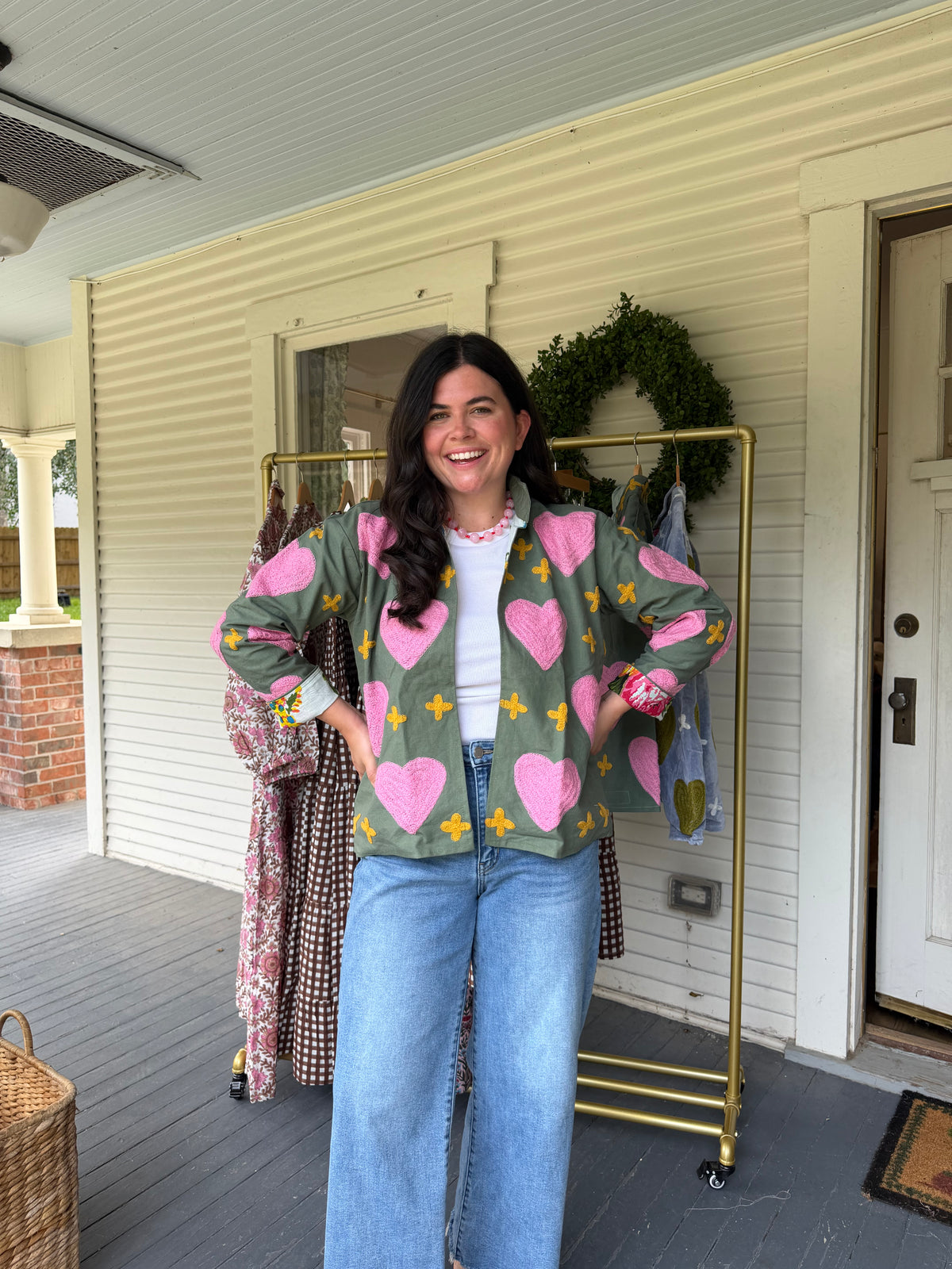Green Canvas Heart Jacket