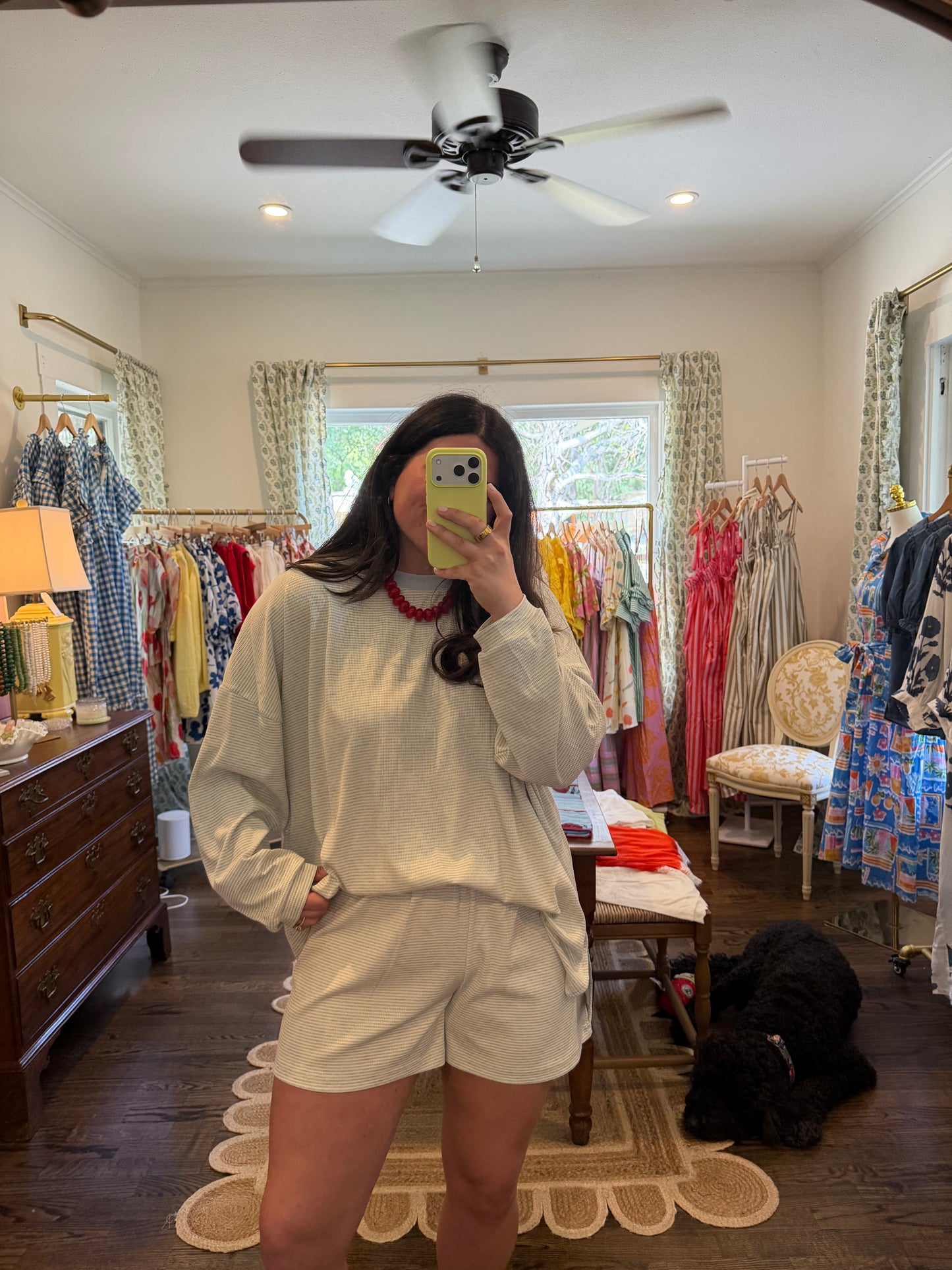 Baby Blue Ribbed Shorts