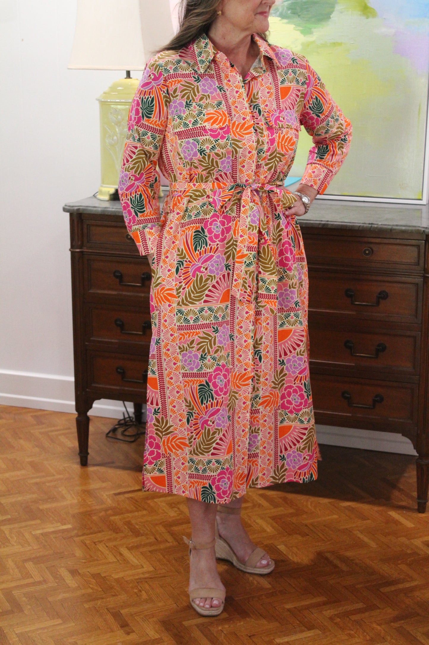Tropical Shirt Dress