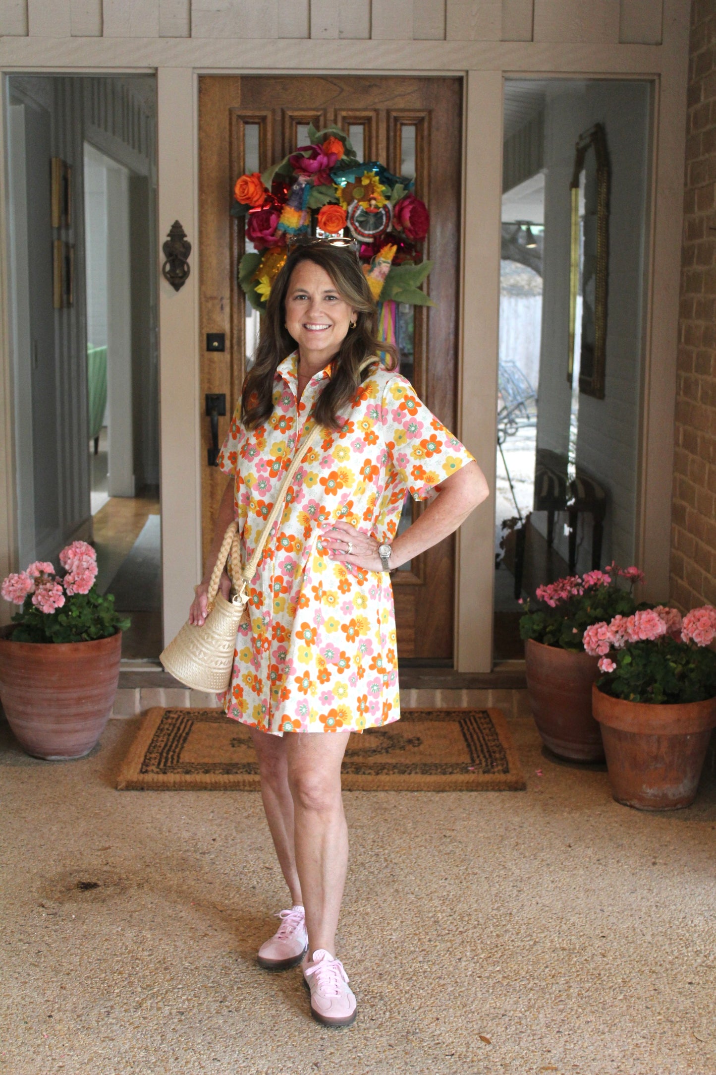 Button Up Floral Dress
