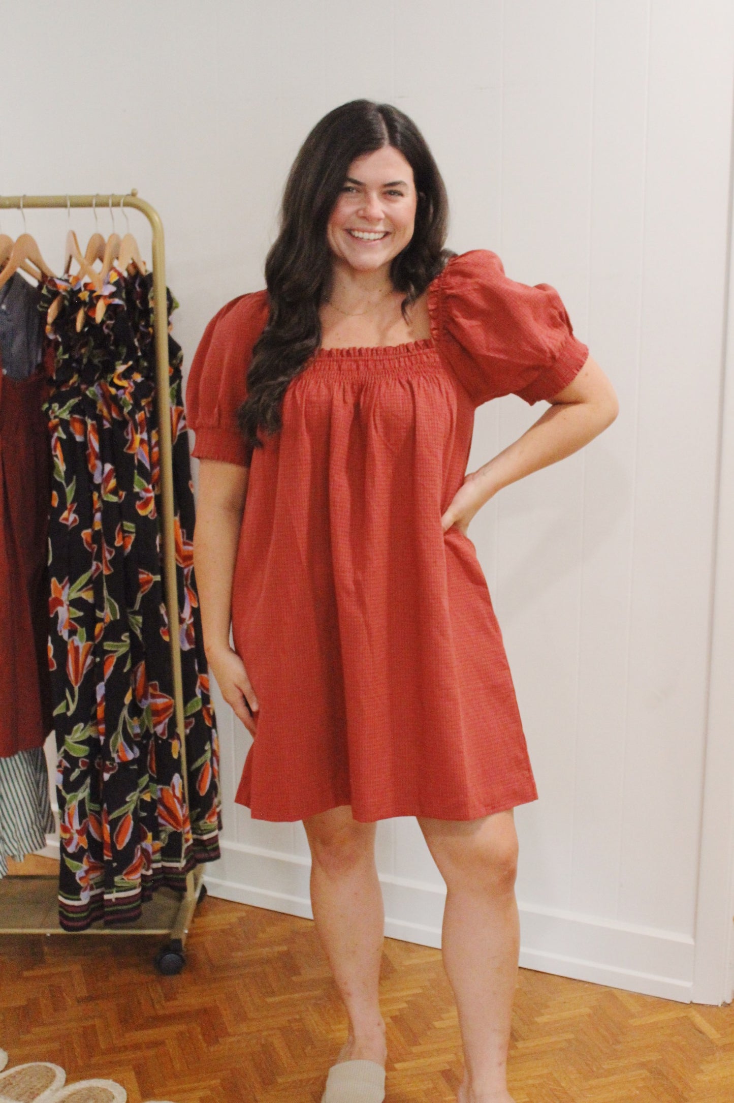 Rust Mini Dress