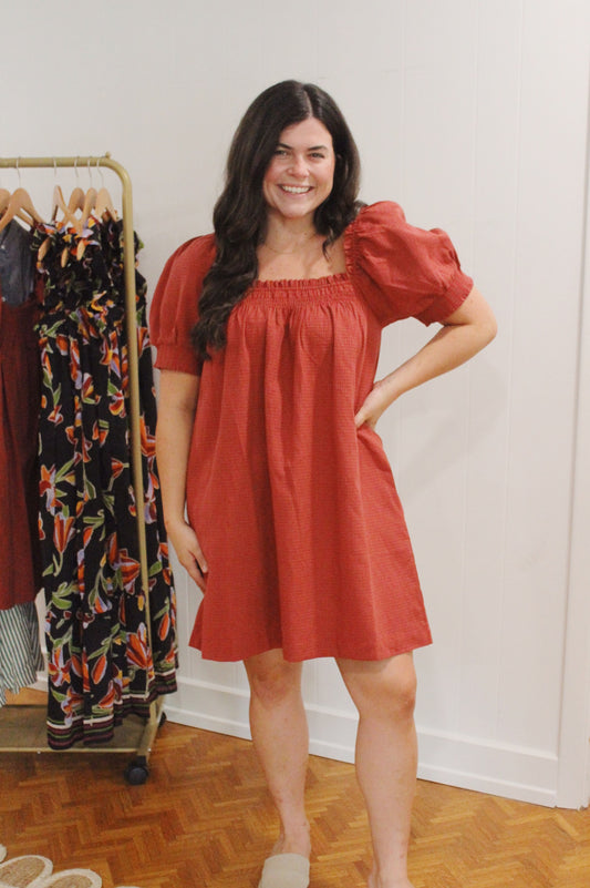 Rust Mini Dress