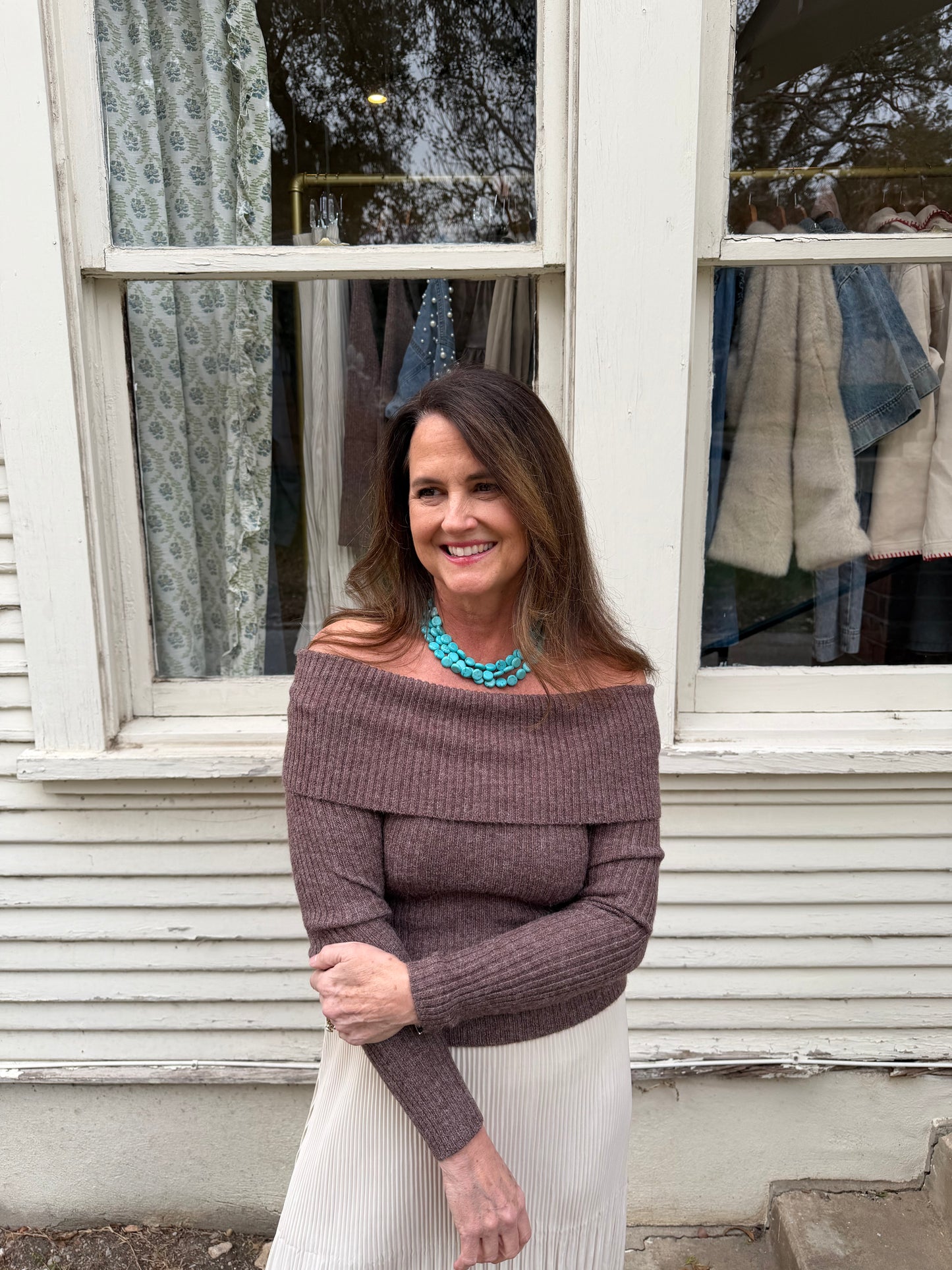Off Shoulder Sweater