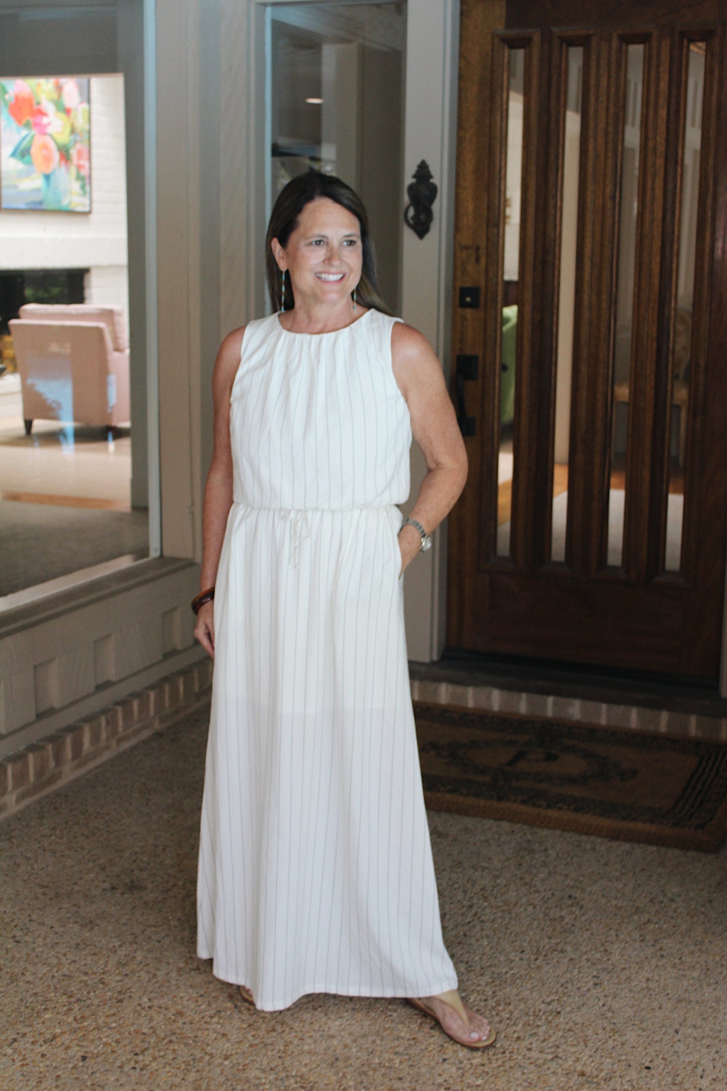Ivory Thin Stripe Set