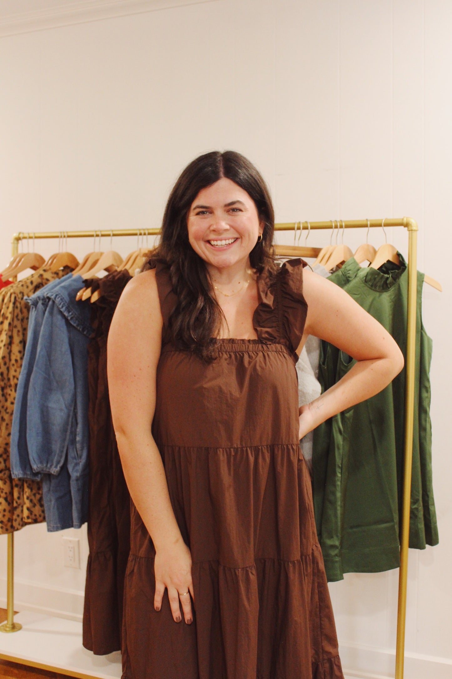 Brown Flutter Midi