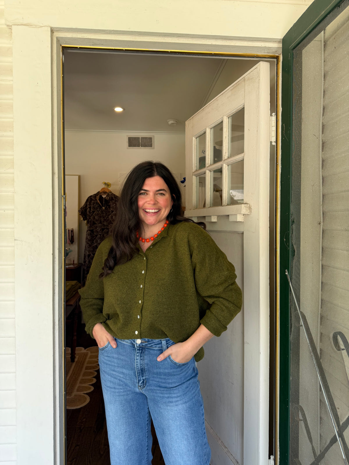 Mossy Green Cardigan