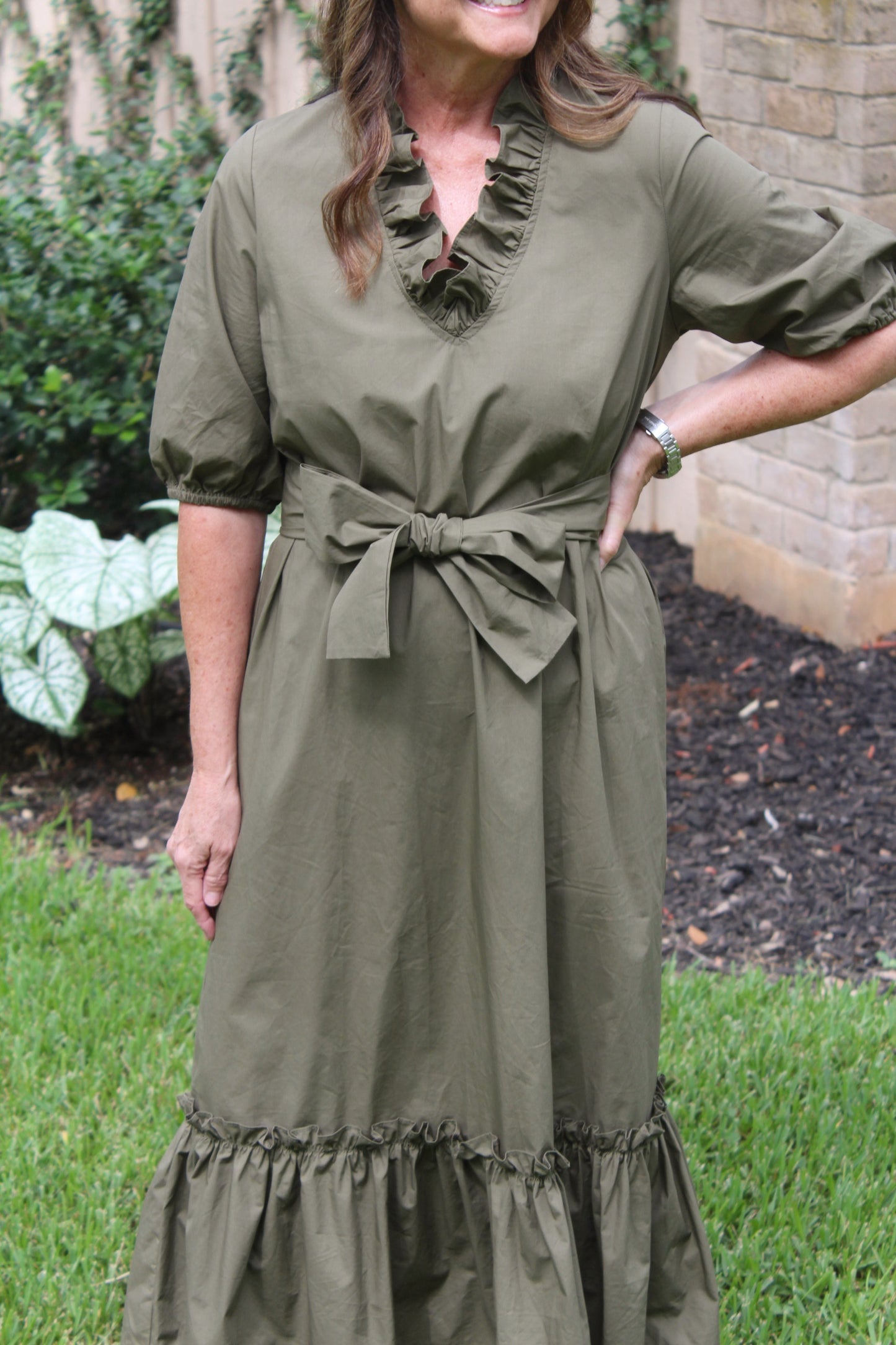 Kit Midi Dress Olive
