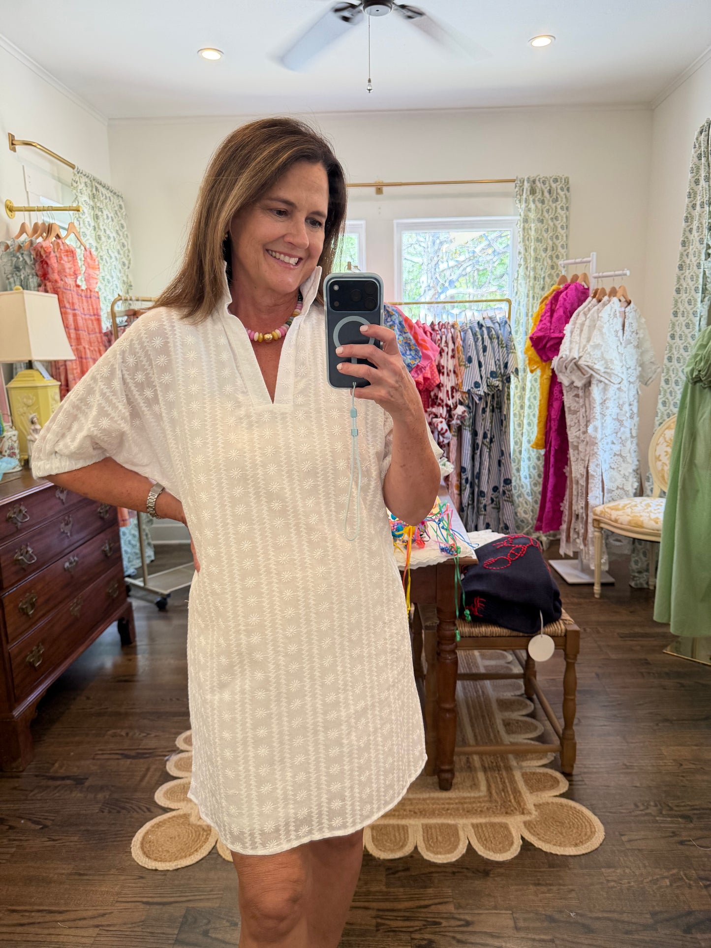 White Eyelet Mini