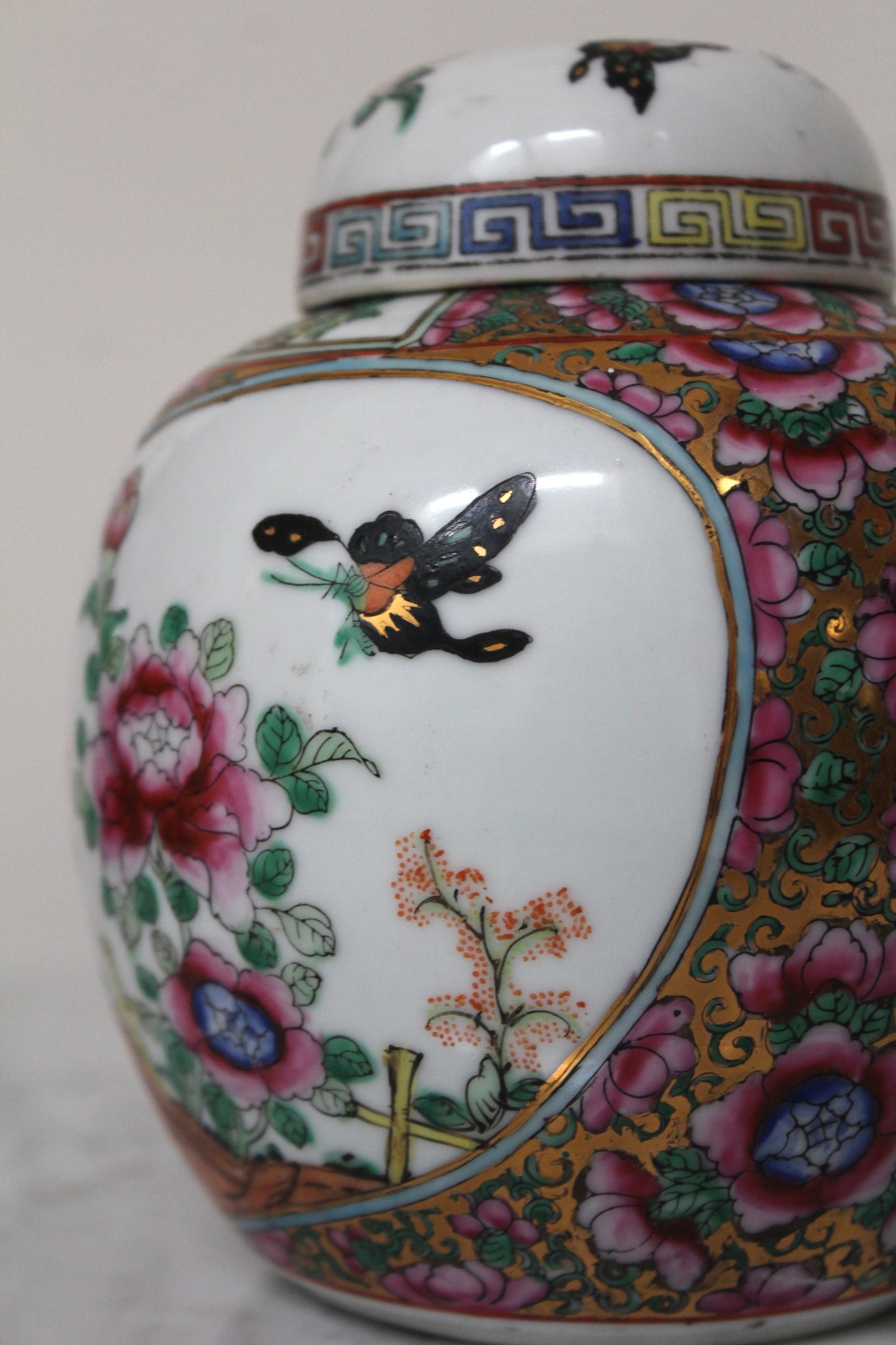 Rose Medallion Jar