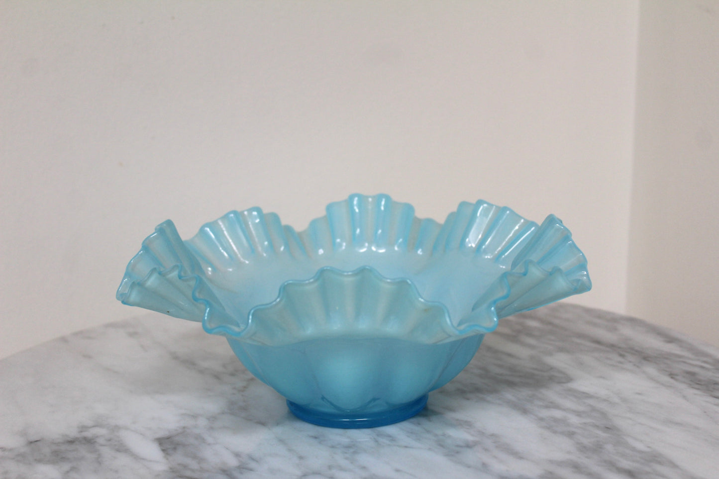 Blue Fenton Glass Bowl