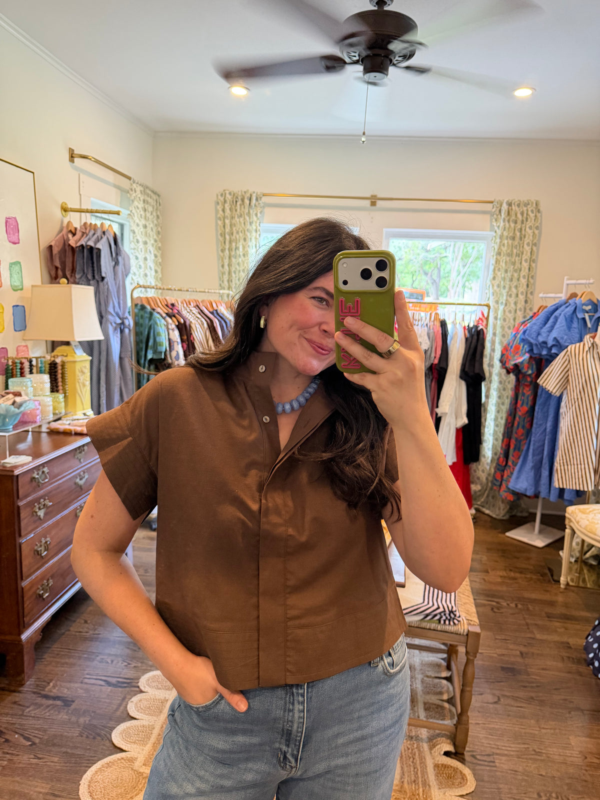 Brown Boxy Top