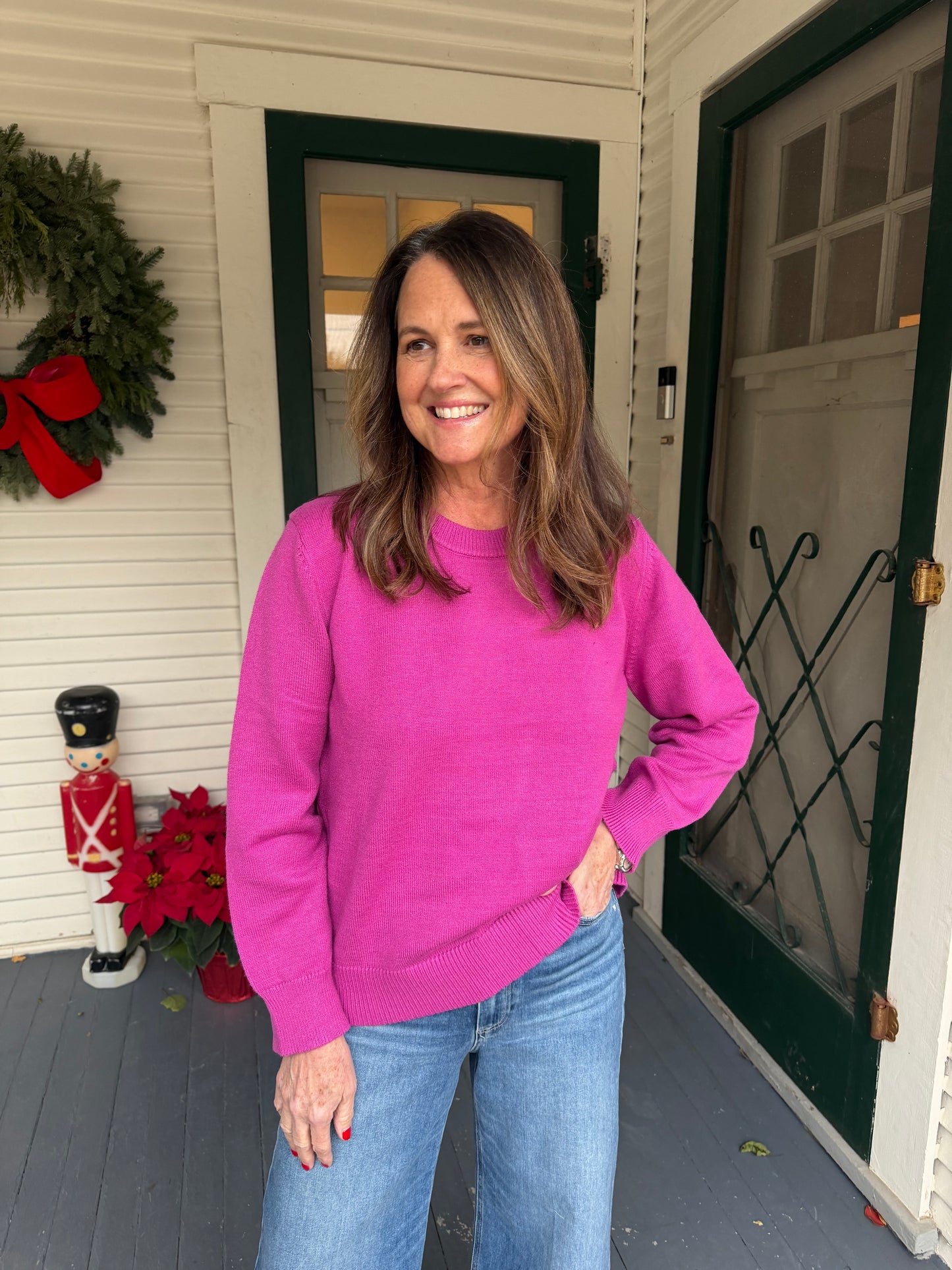 Magenta Pullover