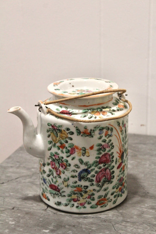 Antique Chinese Famille Rose Porcelain Tea Pot