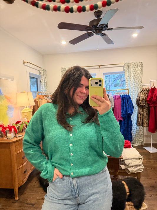 Kelly Green Piper Cardigan