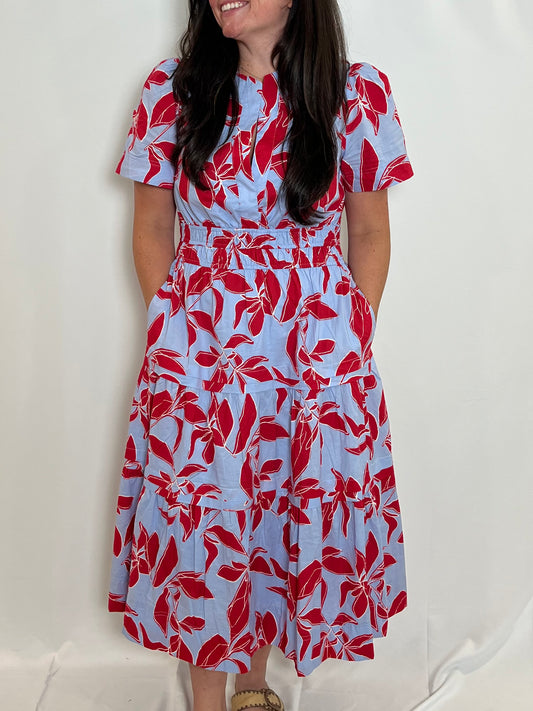 Printed Midi Dress