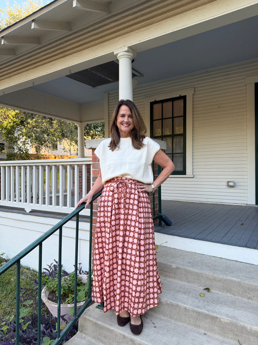 Blush Midi Skirt