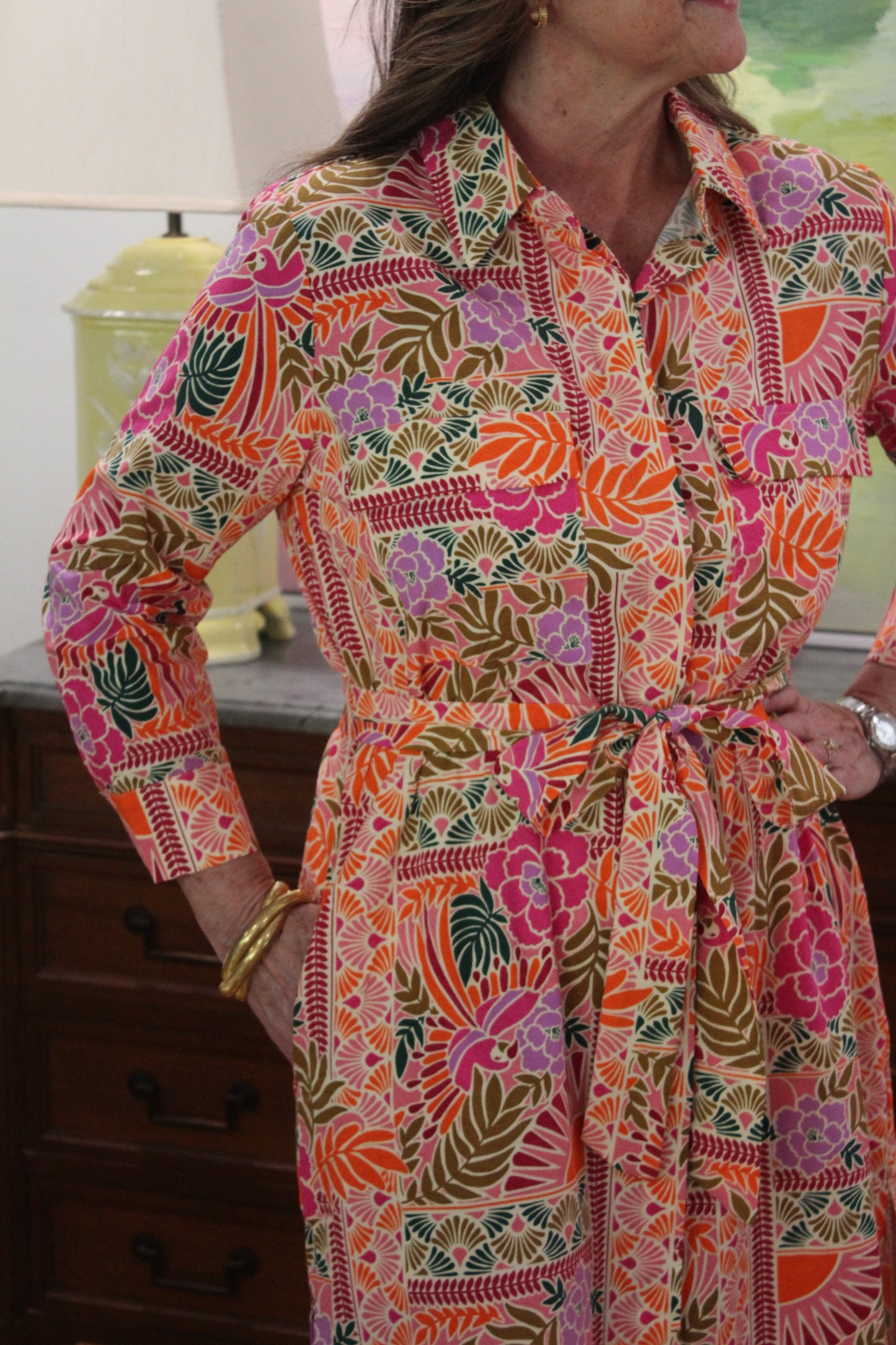 Tropical Shirt Dress